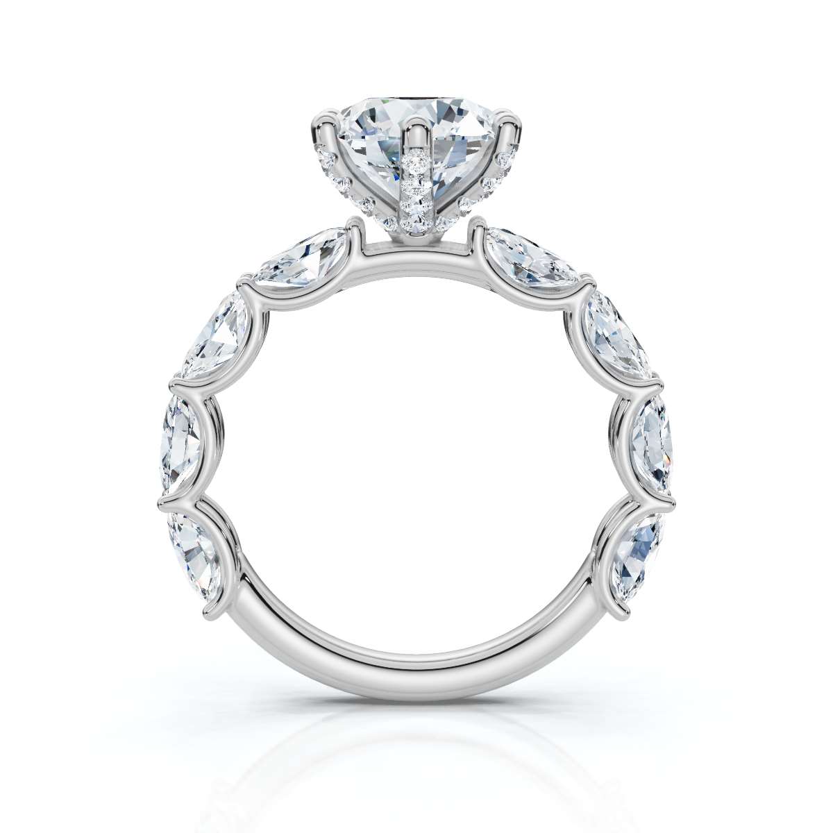 14K White Gold Lesia Accents Lab Grown Diamond Ring (2 ct. tw)
