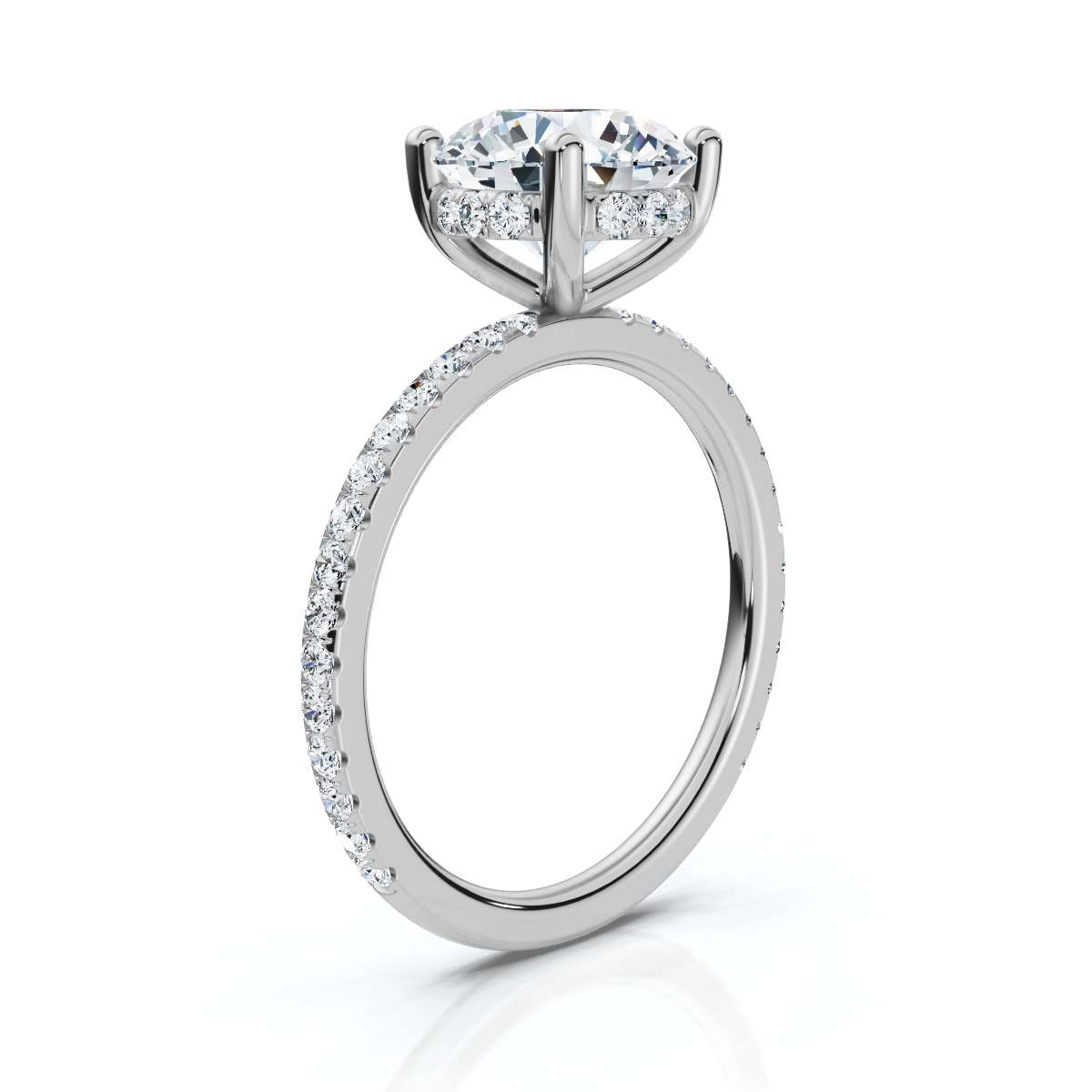 14K White Gold Nhulla Hidden Accents Lab Grown Diamond Ring (1/3 ct. tw)