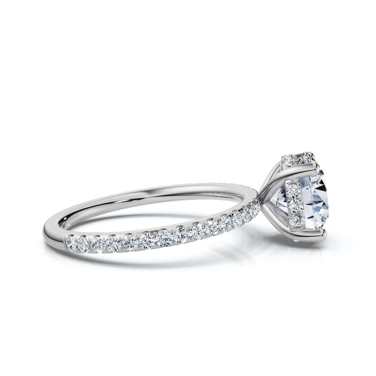 14K White Gold Nhulla Hidden Accents Lab Grown Diamond Ring (1/3 ct. tw)