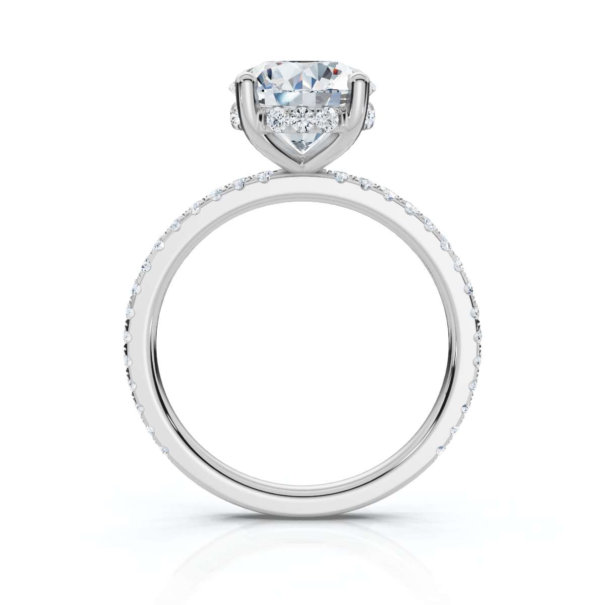 14K White Gold Nhulla Hidden Accents Lab Grown Diamond Ring (1/3 ct. tw)