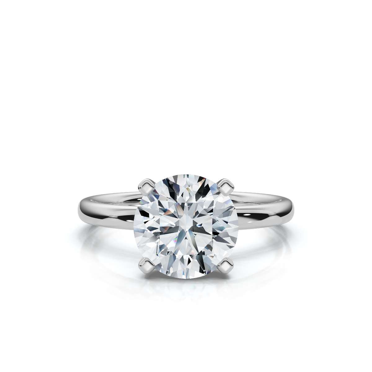14K White Gold Linnea Solitaire Engagement Ring