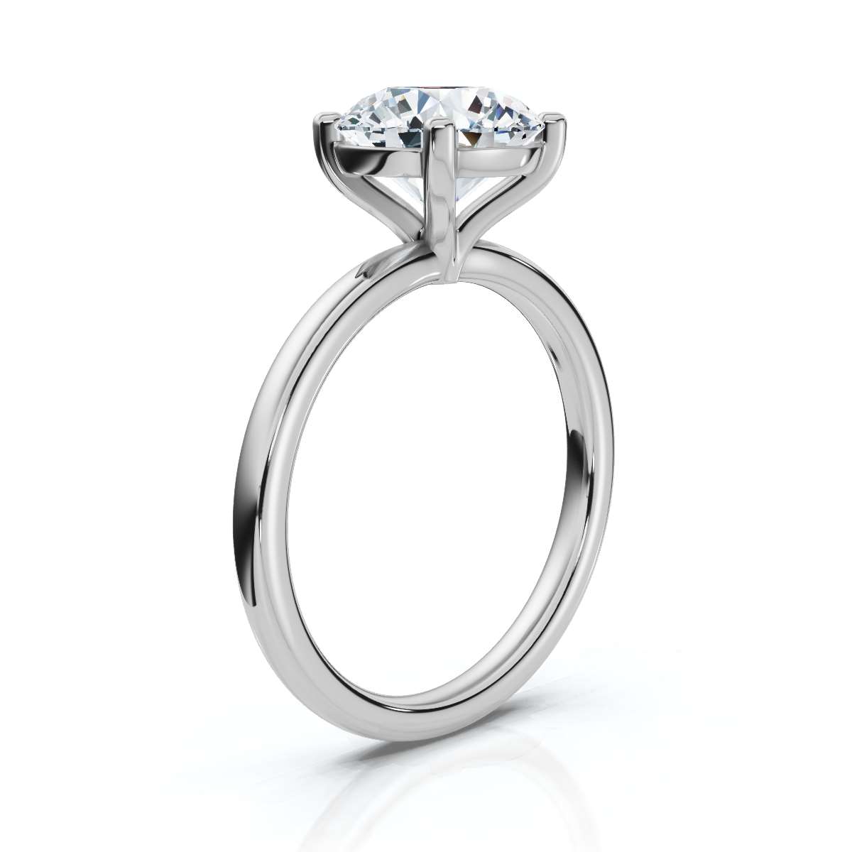 14K White Gold Linnea Solitaire Engagement Ring