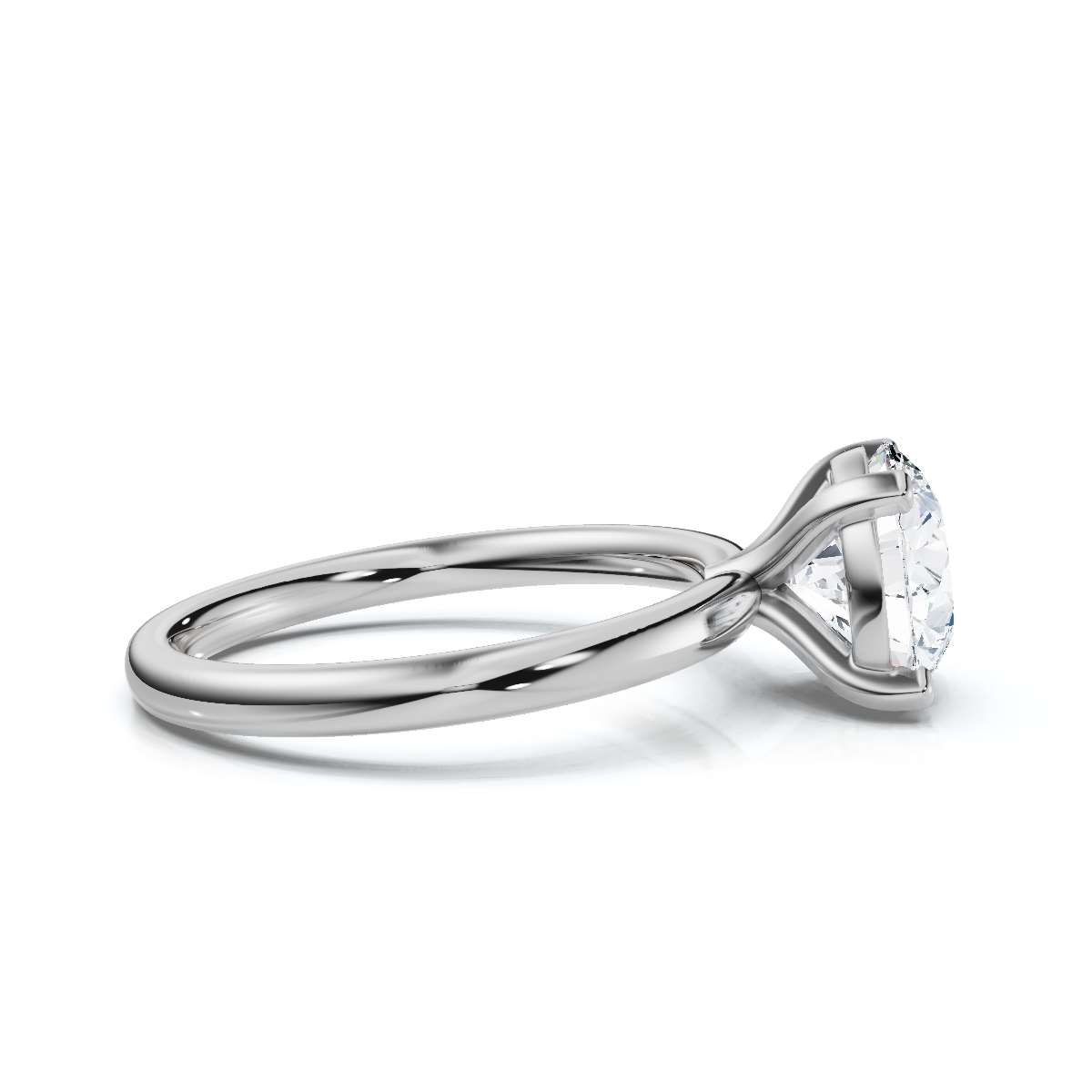 14K White Gold Linnea Solitaire Engagement Ring