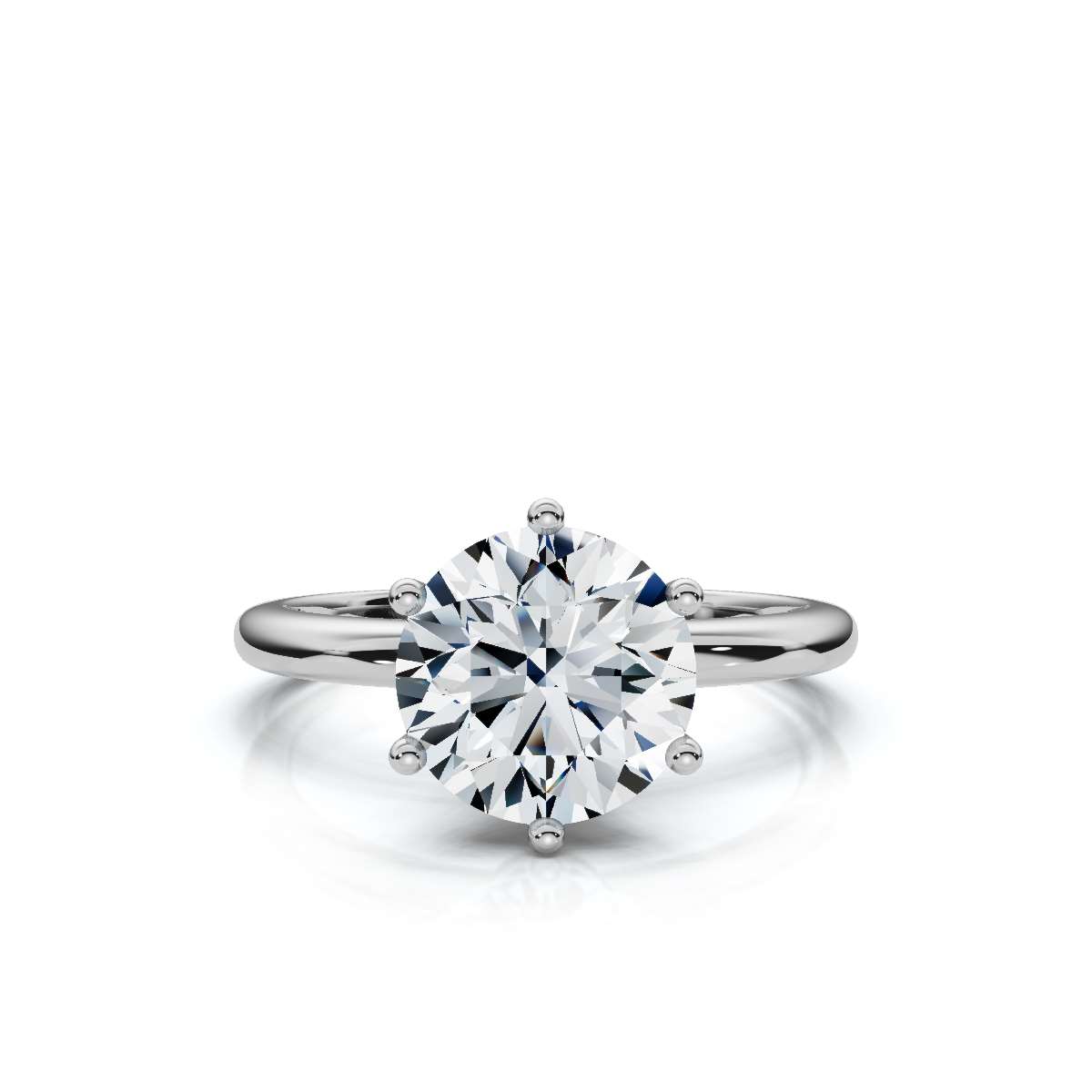 14K White Gold Primrose Lab Grown Diamond Ring (1/20 ct. tw)