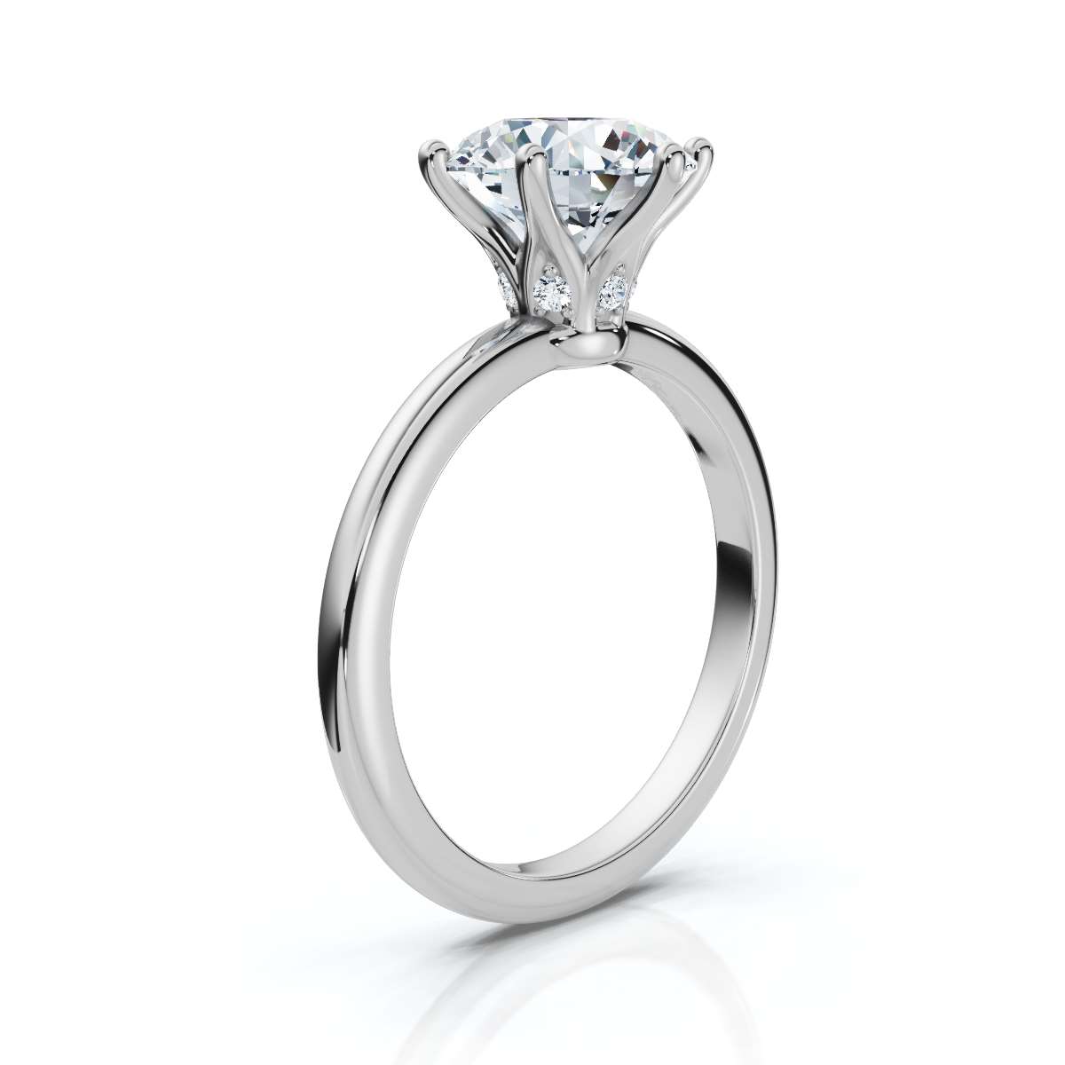 14K White Gold Primrose Lab Grown Diamond Ring (1/20 ct. tw)