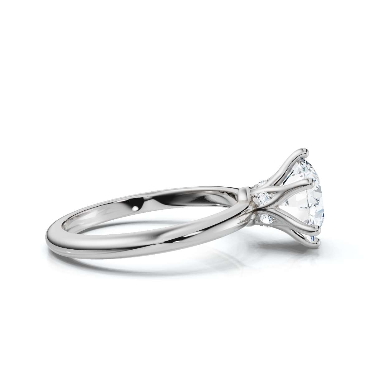 14K White Gold Primrose Lab Grown Diamond Ring (1/20 ct. tw)