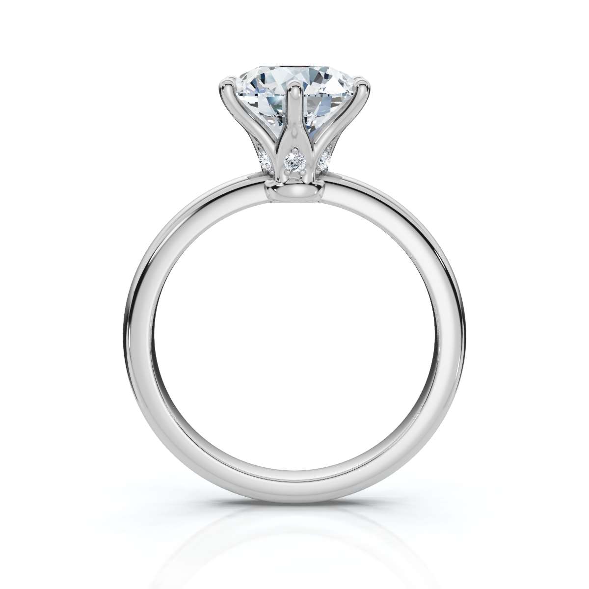 14K White Gold Primrose Lab Grown Diamond Ring (1/20 ct. tw)