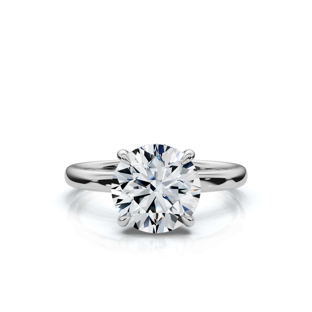 14K White Gold Beatrix Hidden Halo Lab Grown Diamond Ring (1/20 ct. tw)