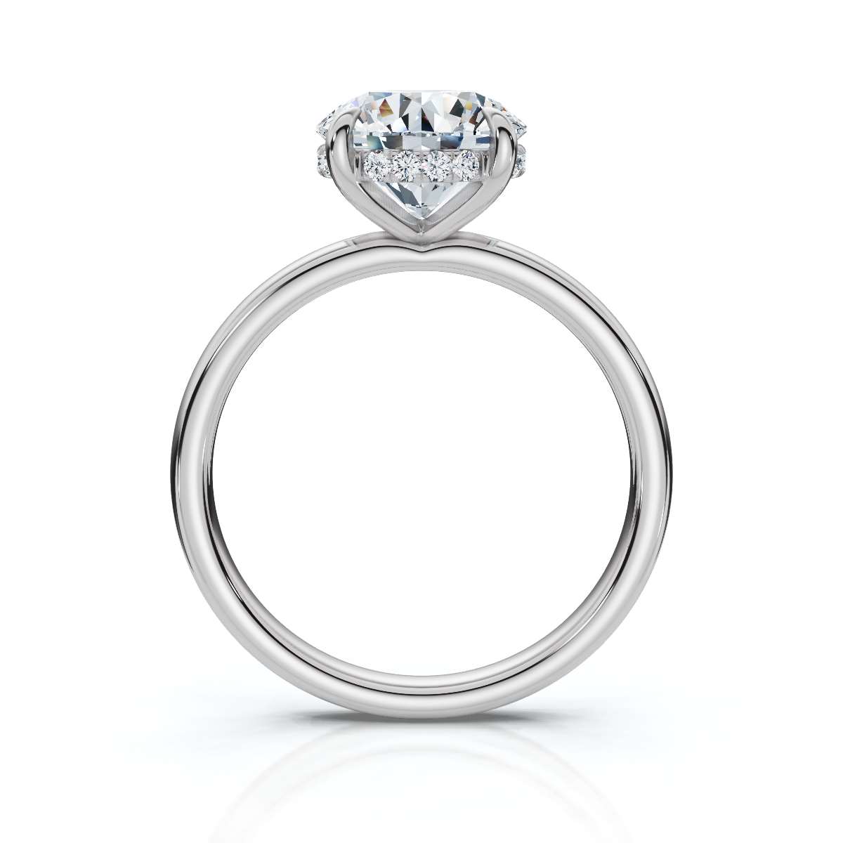 14K White Gold Beatrix Hidden Halo Lab Grown Diamond Ring (1/20 ct. tw)