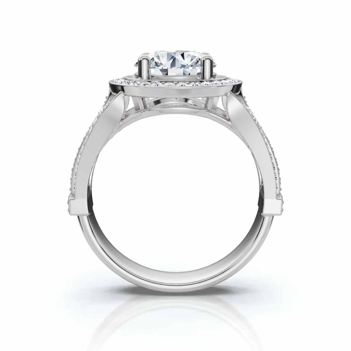 14K White Gold Palenra Accents Lab Grown Diamond Engagement Ring (2/5 ct. tw)
