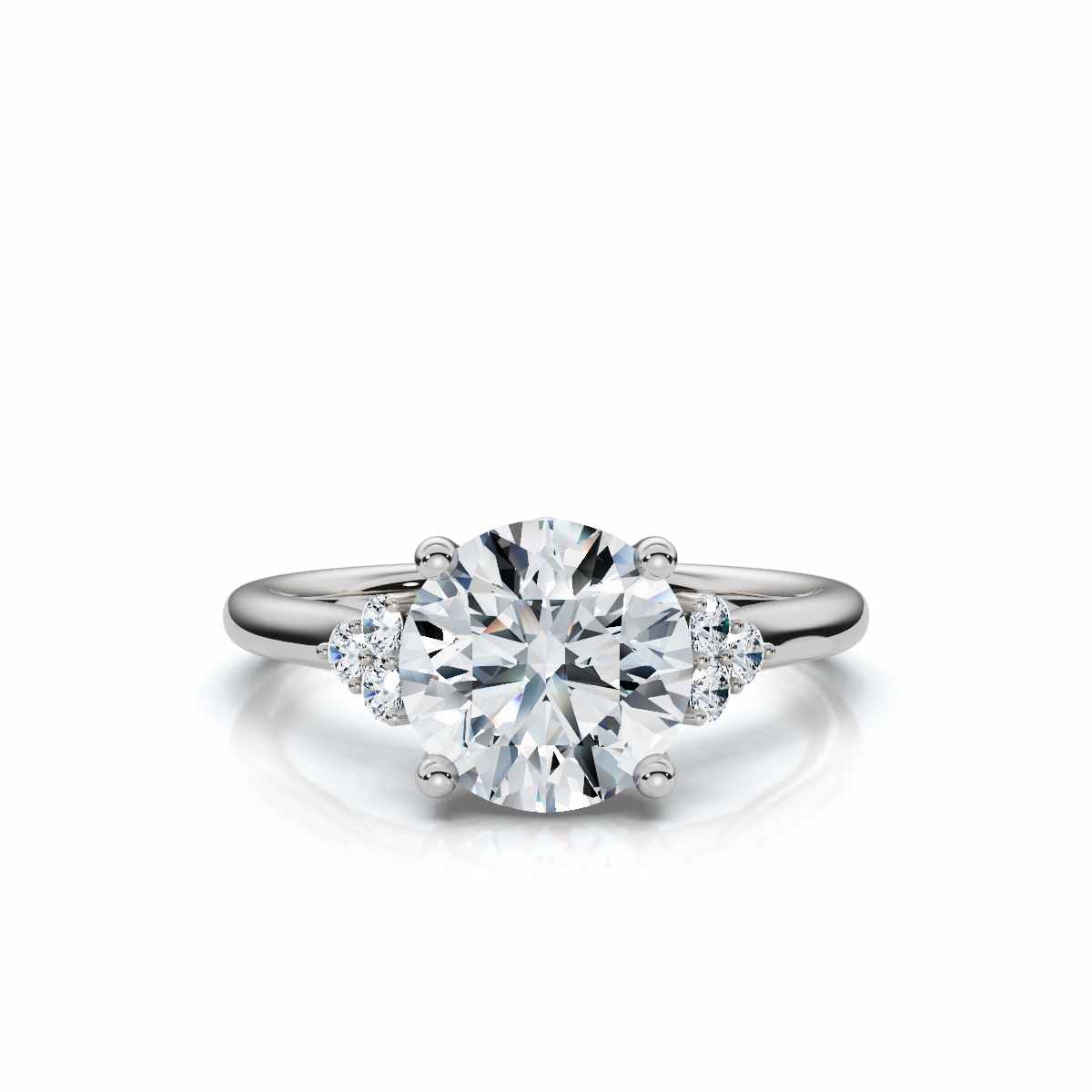 14K White Gold Katniss Accents Lab Grown Diamond Ring (1/6 ct. tw)