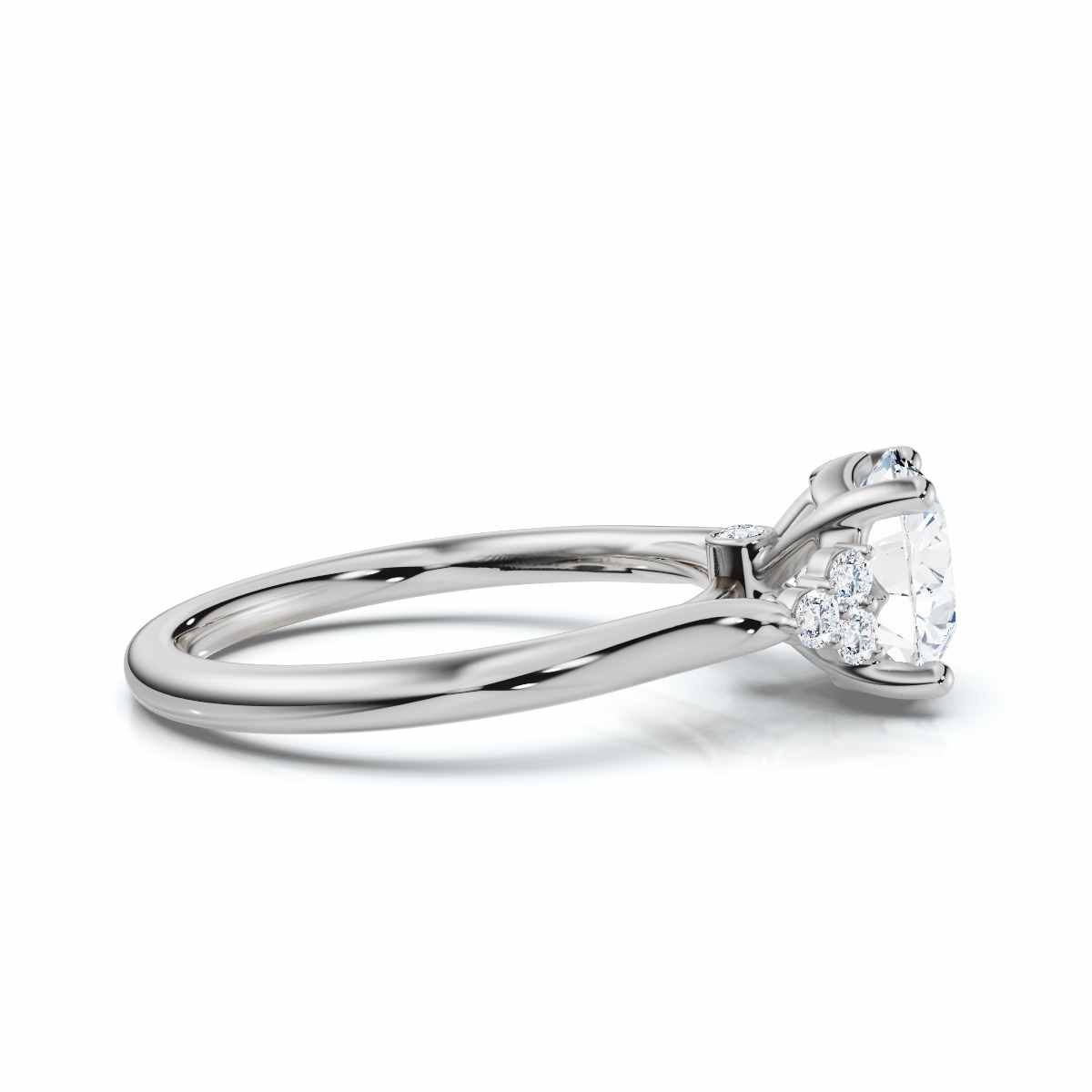 14K White Gold Katniss Accents Lab Grown Diamond Ring (1/6 ct. tw)