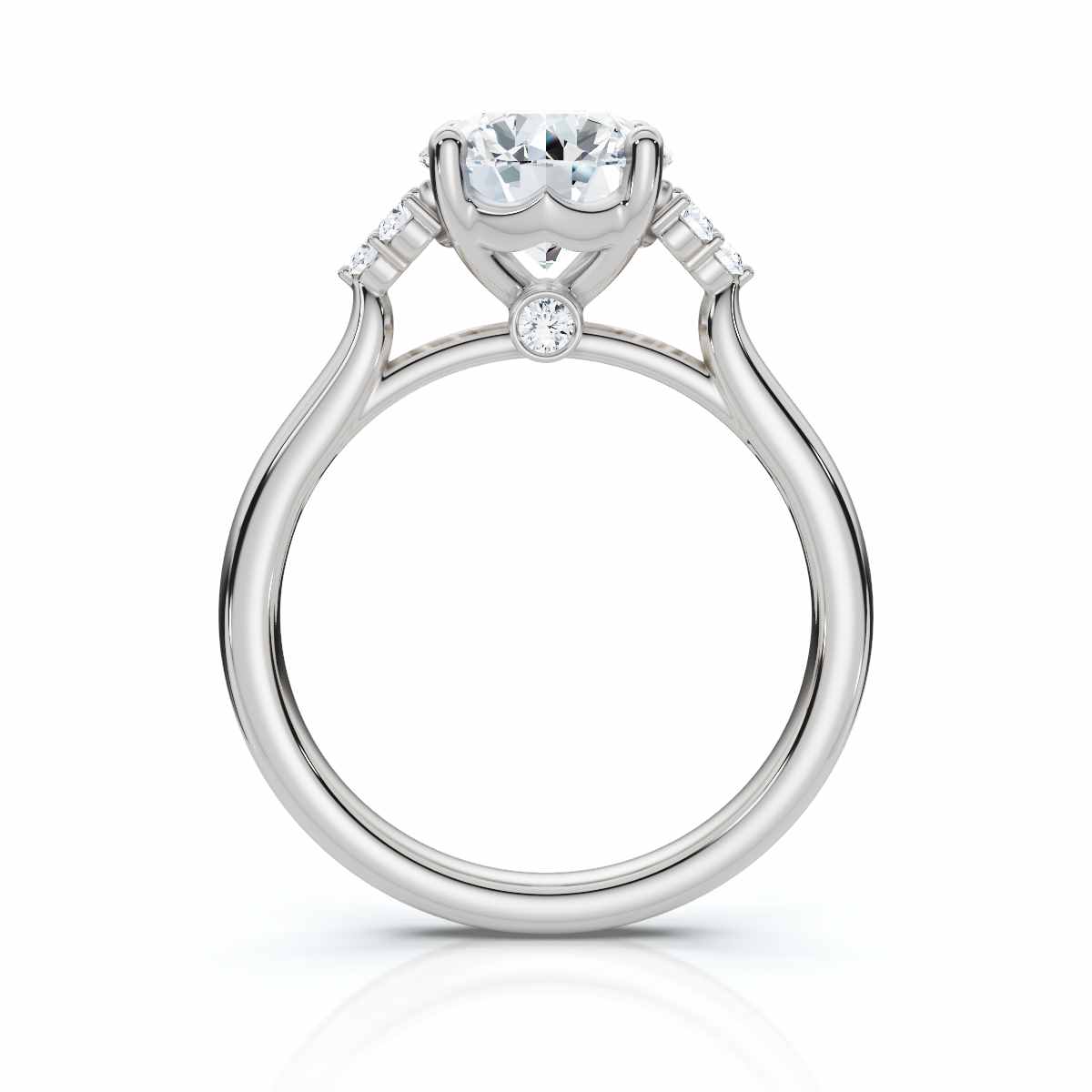 14K White Gold Katniss Accents Lab Grown Diamond Ring (1/6 ct. tw)