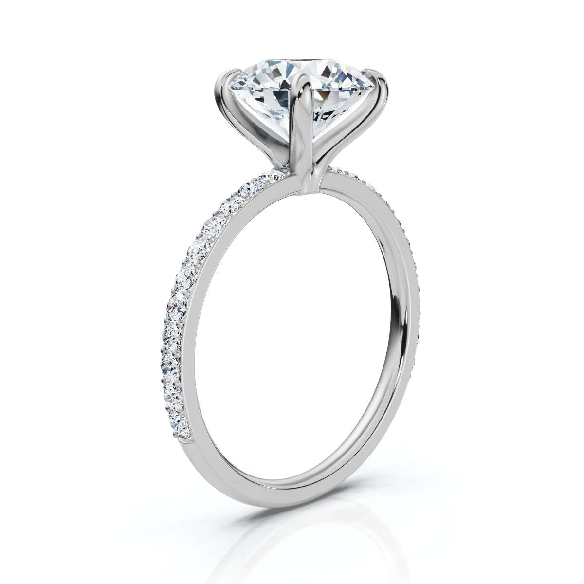 14K White Gold Chenoa Accents Lab Grown Diamond Ring (1/4 ct. tw)