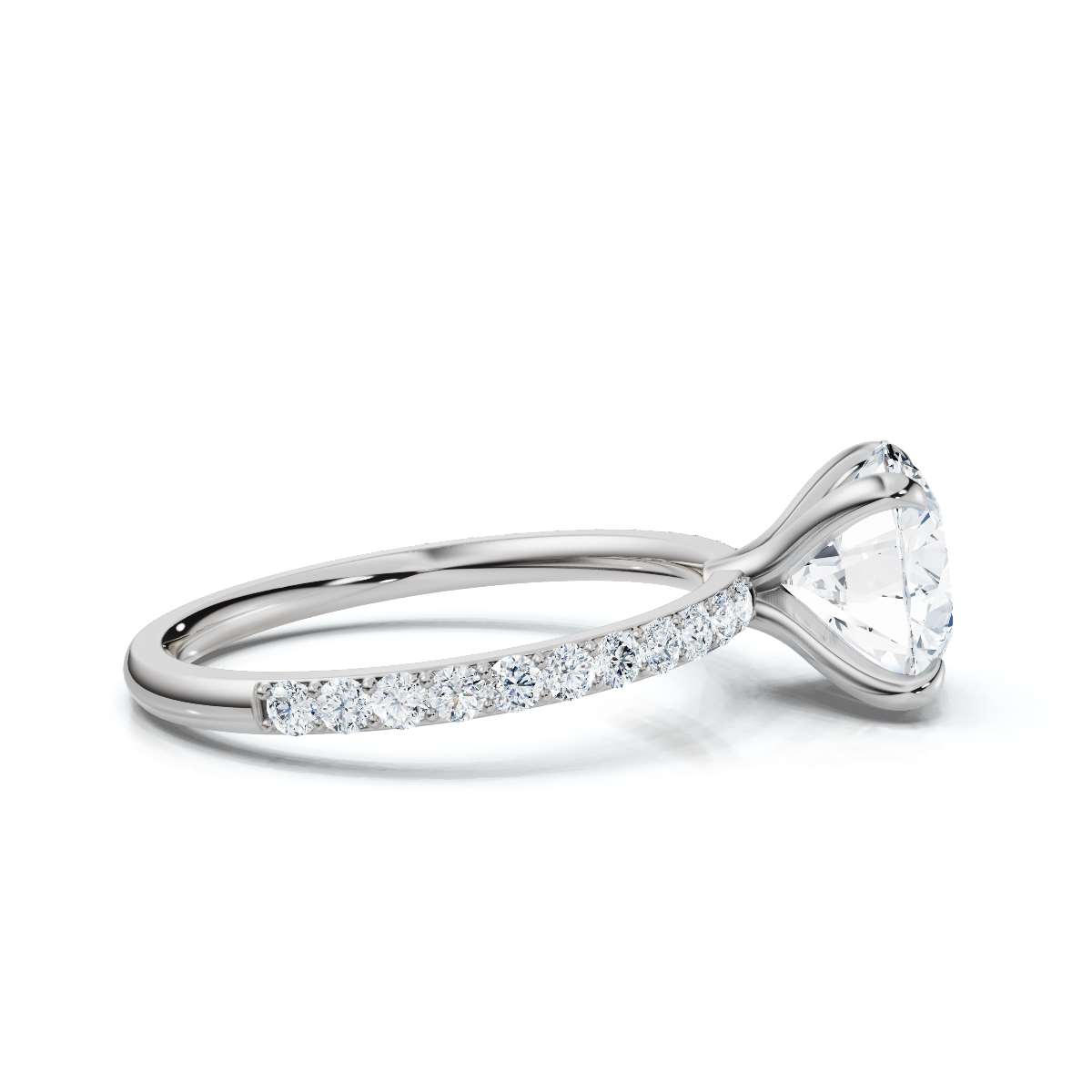 14K White Gold Chenoa Accents Lab Grown Diamond Ring (1/4 ct. tw)