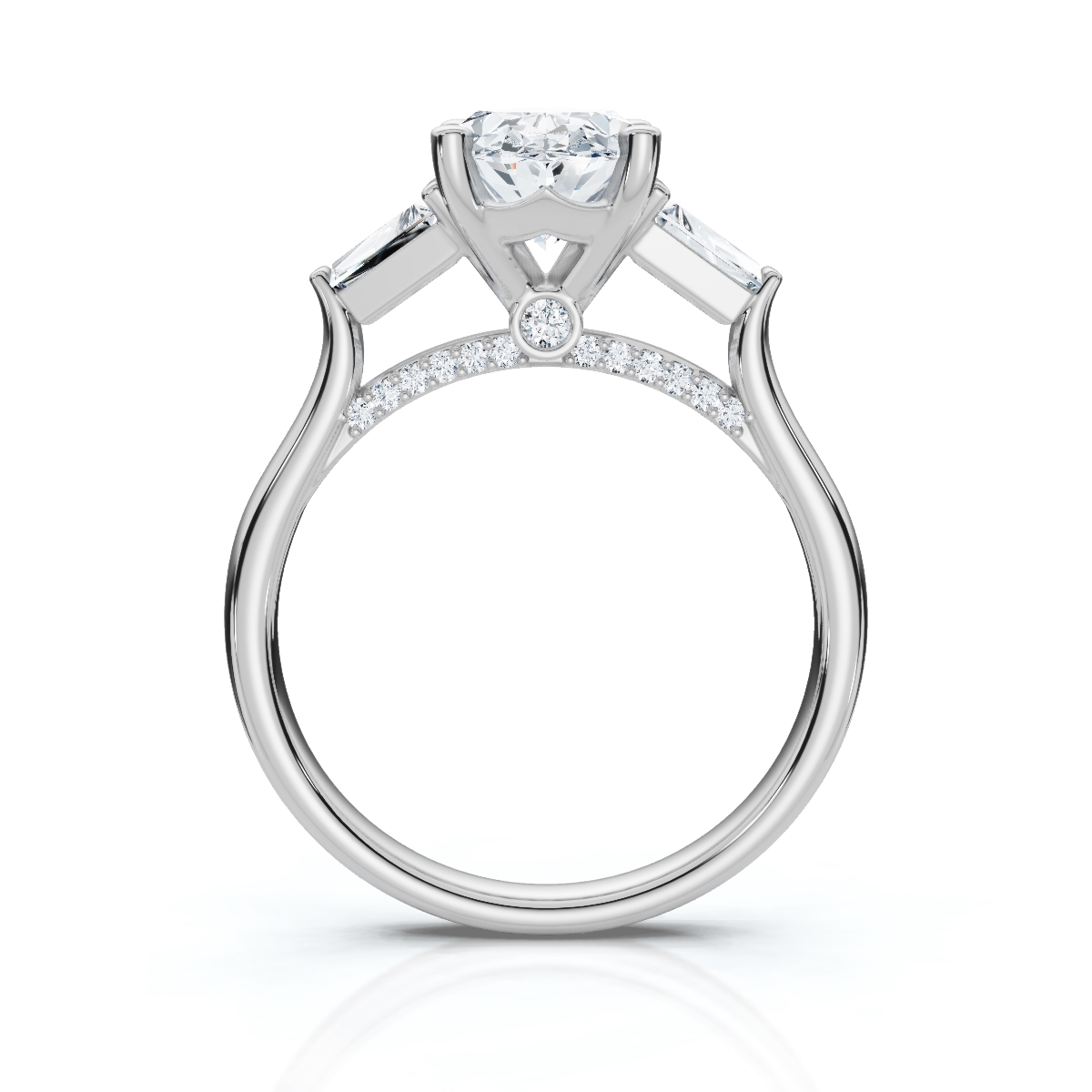 14K White Gold Arden Three Stone Lab Grown Diamond Ring (2/5 ct. tw)