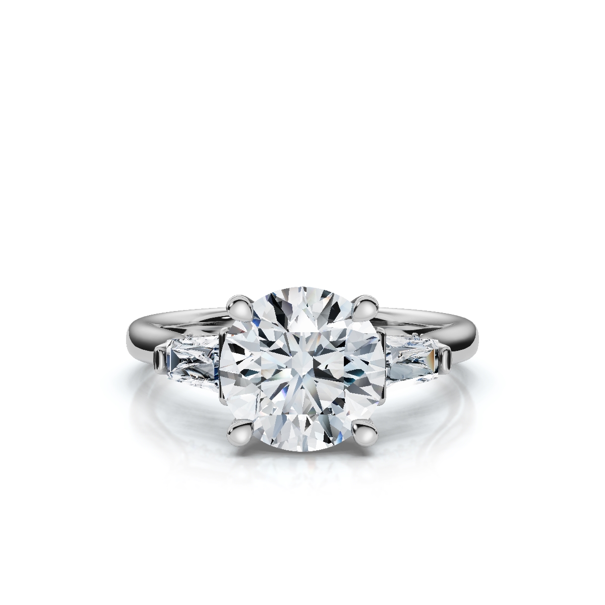 14K White Gold Arden Three Stone Lab Grown Diamond Ring (2/5 ct. tw)