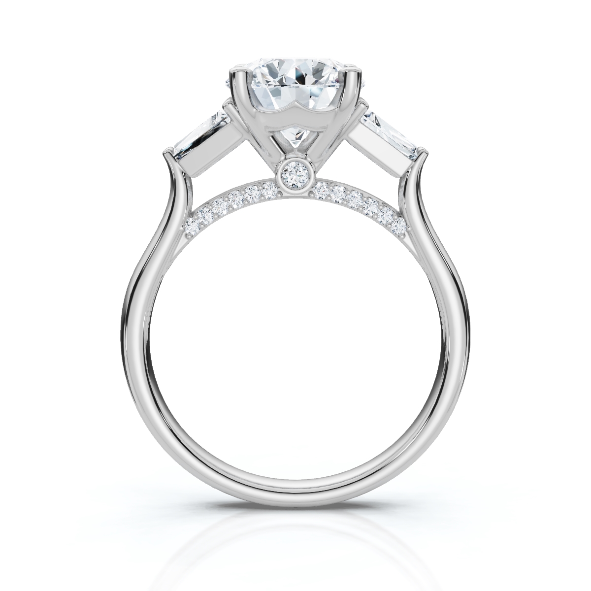 14K White Gold Arden Three Stone Lab Grown Diamond Ring (2/5 ct. tw)