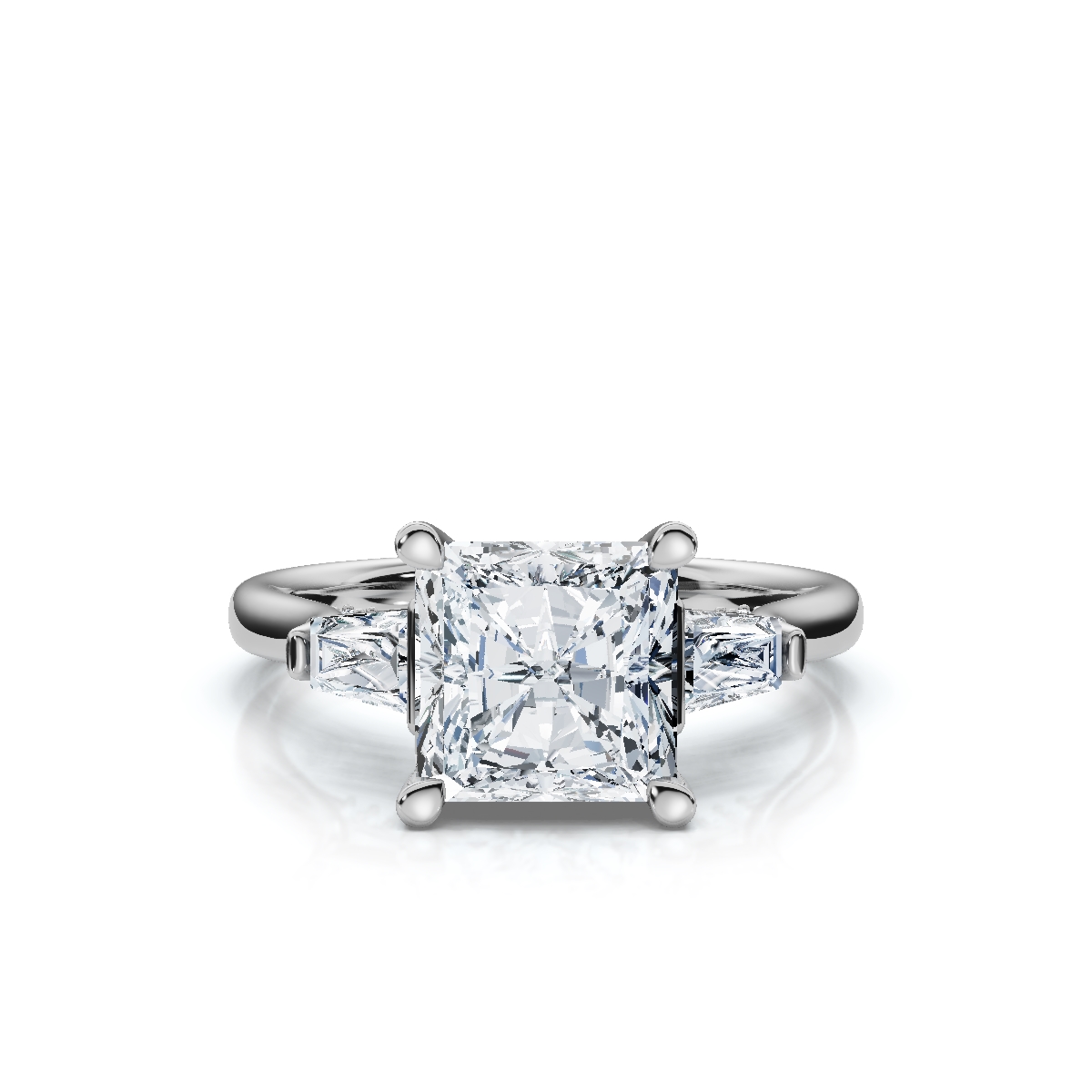14K White Gold Arden Three Stone Lab Grown Diamond Ring (2/5 ct. tw)