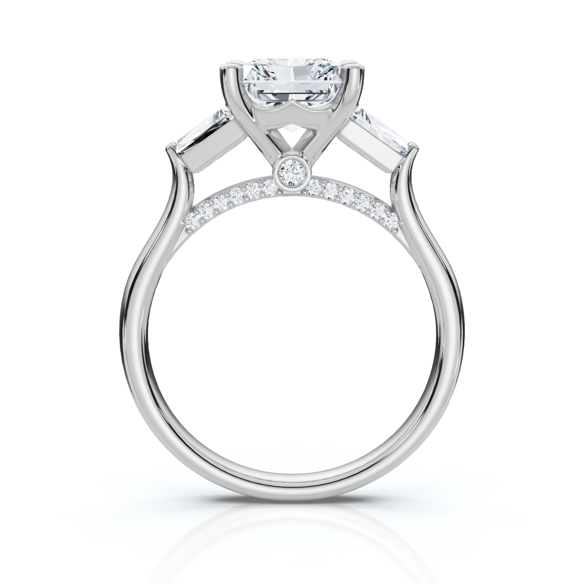 14K White Gold Arden Three Stone Lab Grown Diamond Ring (2/5 ct. tw)