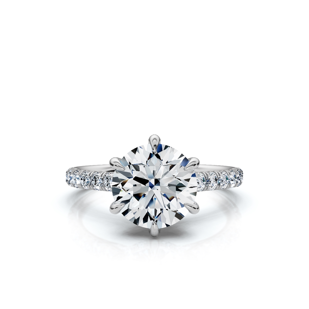 14K White Gold Pixie Hidden Accents Lab Grown Diamond Ring (2/5 ct. tw)