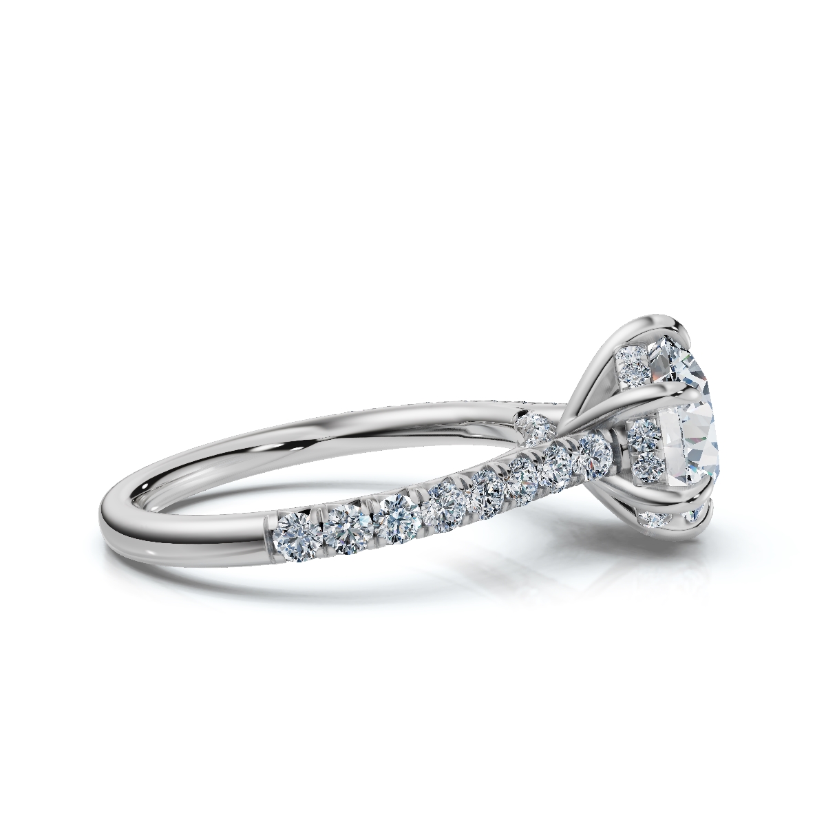 14K White Gold Pixie Hidden Accents Lab Grown Diamond Ring (2/5 ct. tw)