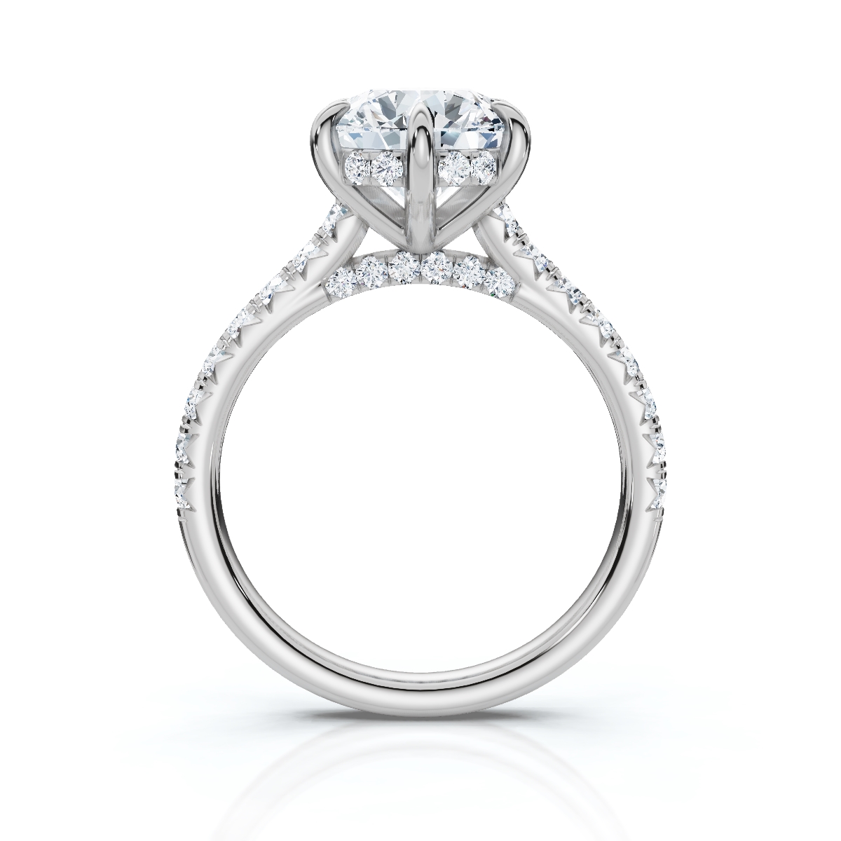 14K White Gold Pixie Hidden Accents Lab Grown Diamond Ring (2/5 ct. tw)