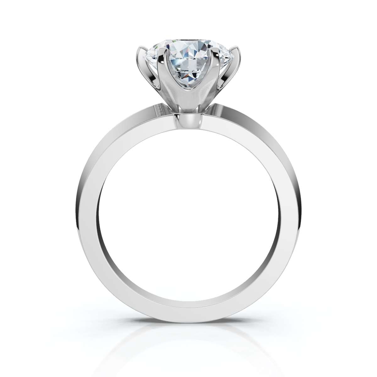 14K White Gold Quitterie Solitaire Engagement Ring 