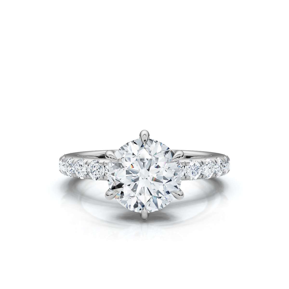 14K White Gold Tova Hidden Accents Lab Grown Diamond Ring (5/6 ct. tw)