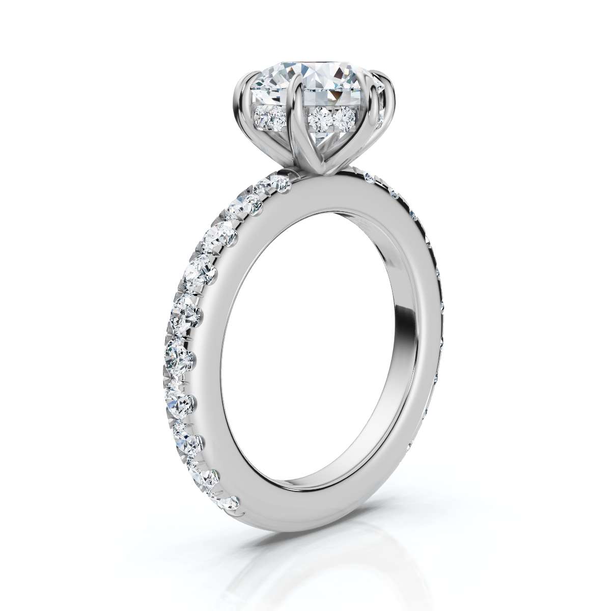 14K White Gold Tova Hidden Accents Lab Grown Diamond Ring (5/6 ct. tw)