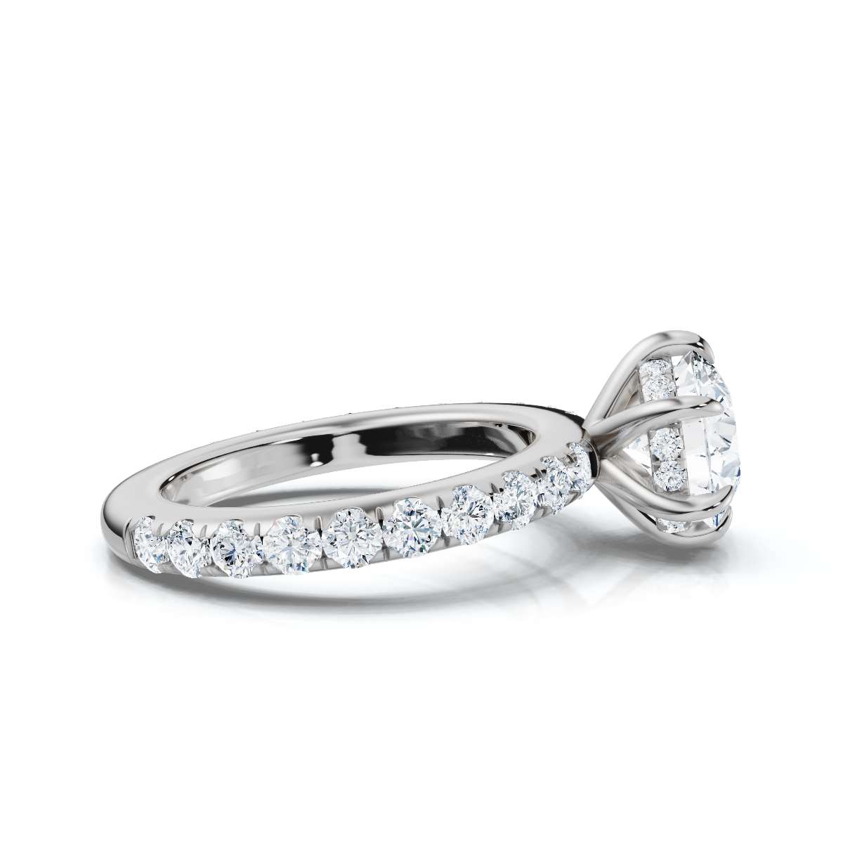 14K White Gold Tova Hidden Accents Lab Grown Diamond Ring (5/6 ct. tw)