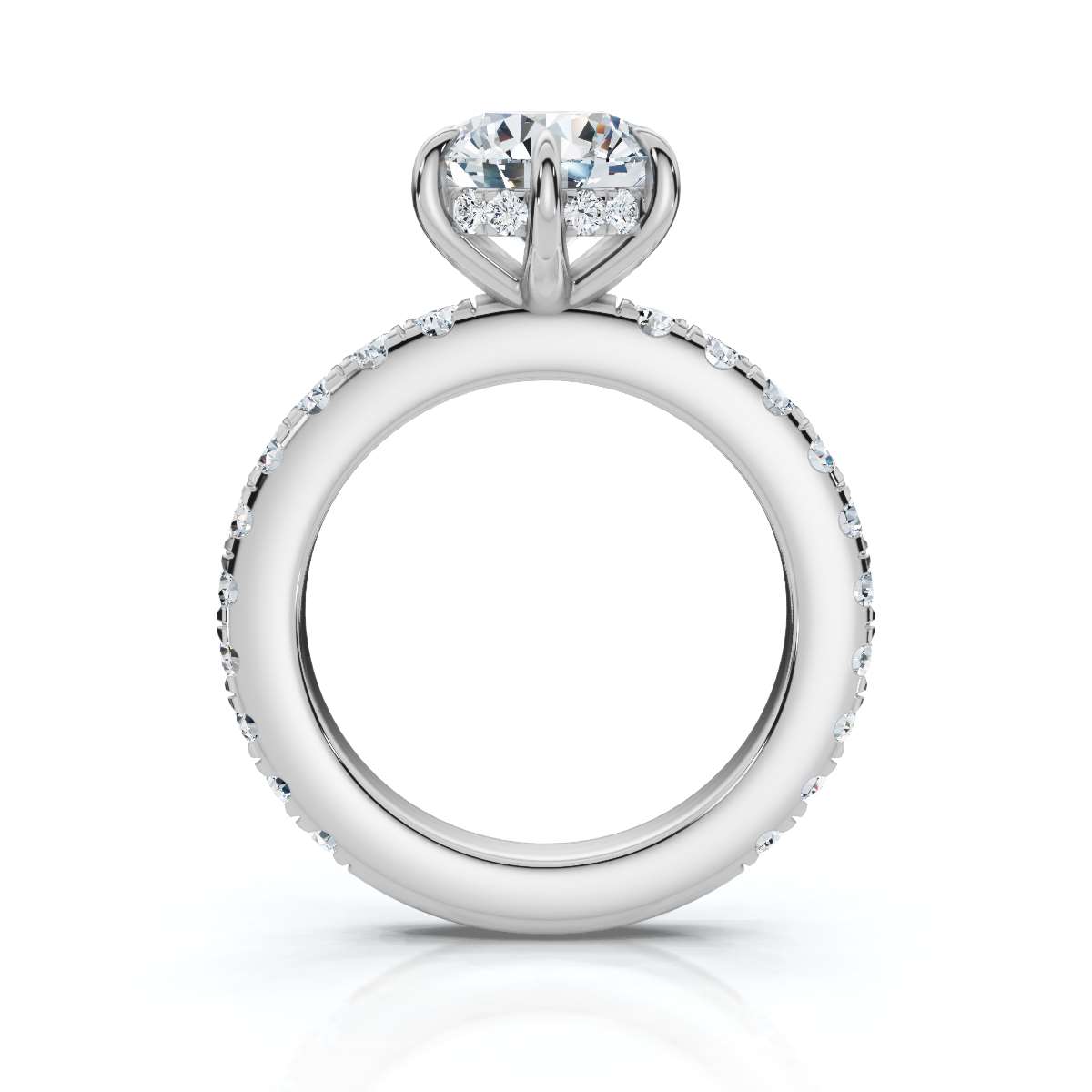 14K White Gold Tova Hidden Accents Lab Grown Diamond Ring (5/6 ct. tw)