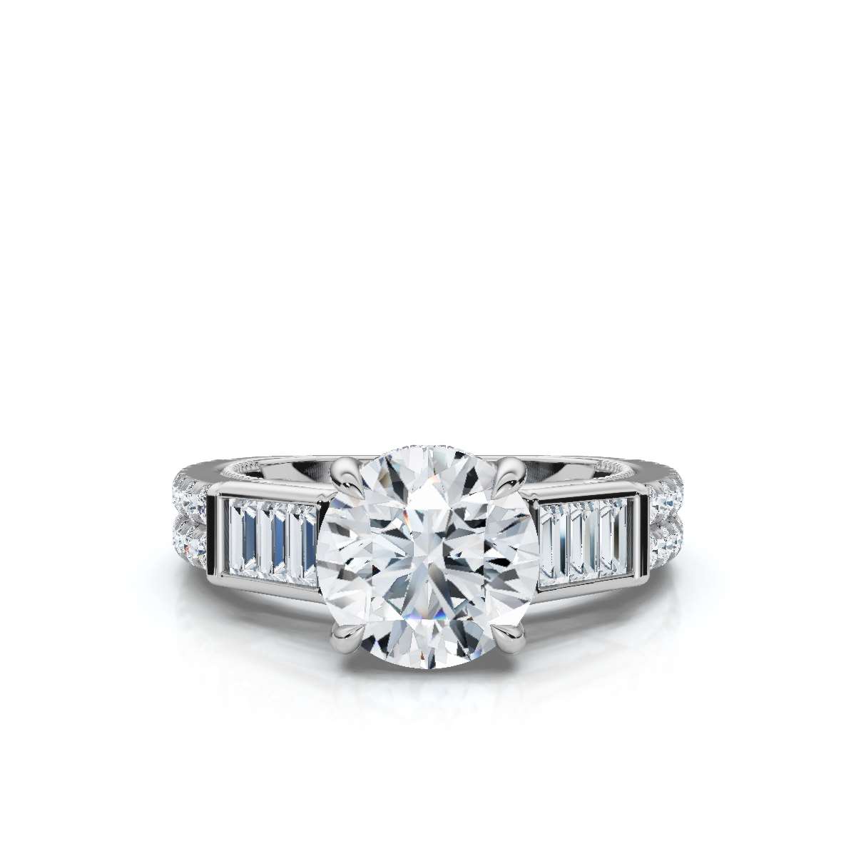 14K White Gold Lainey Hidden Accents Lab Grown Diamond Ring (4/5 ct. tw)