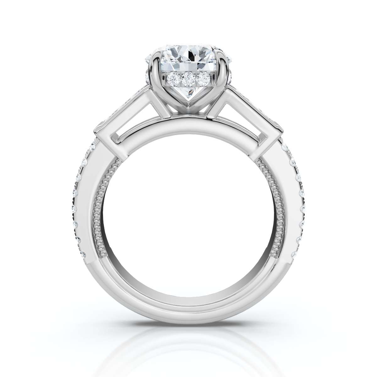 14K White Gold Lainey Hidden Accents Lab Grown Diamond Ring (4/5 ct. tw)