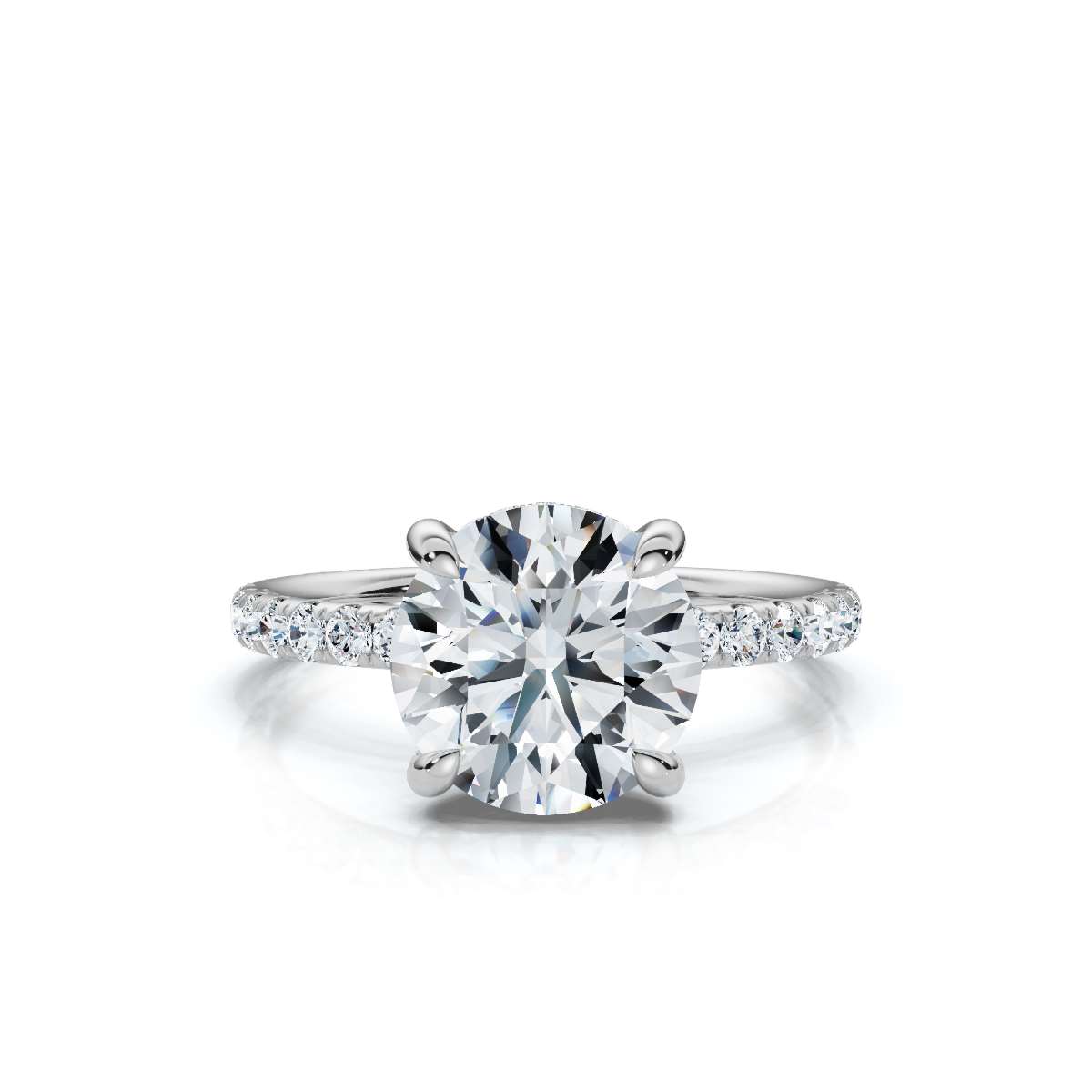 14K White Gold Zaira Accents Lab Grown Diamond Ring (2/5 ct. tw)