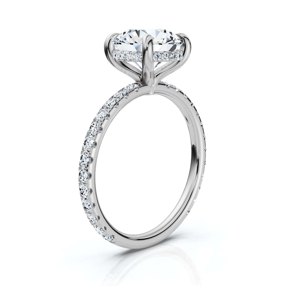 14K White Gold Zaira Accents Lab Grown Diamond Ring (2/5 ct. tw)