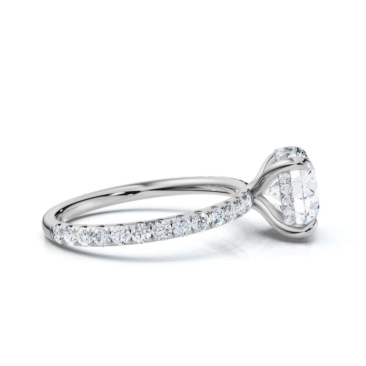 14K White Gold Zaira Accents Lab Grown Diamond Ring (2/5 ct. tw)