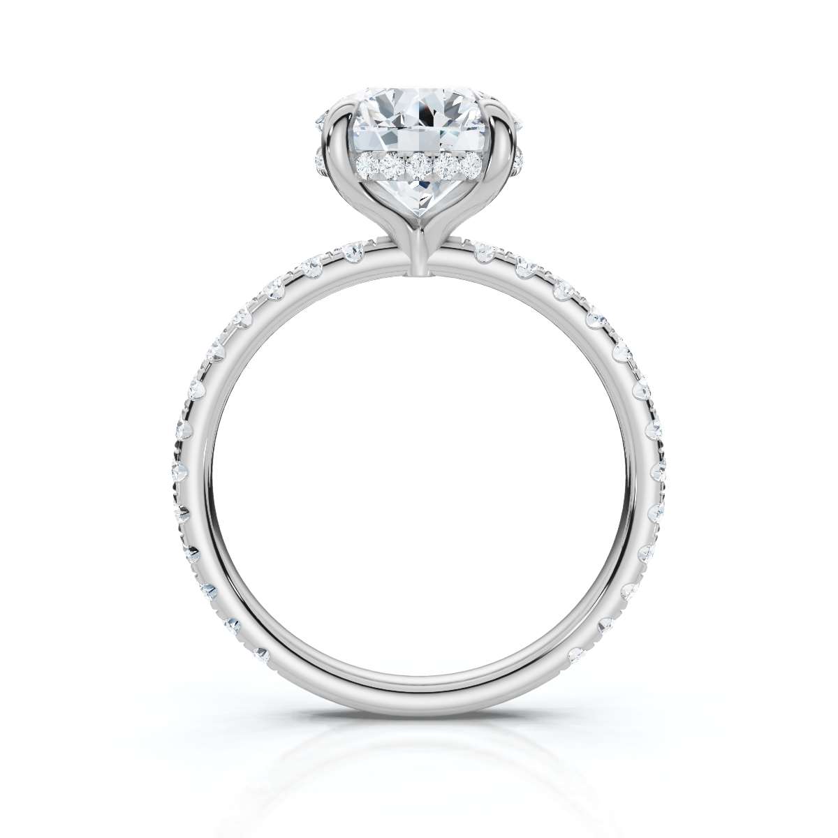14K White Gold Zaira Accents Lab Grown Diamond Ring (2/5 ct. tw)