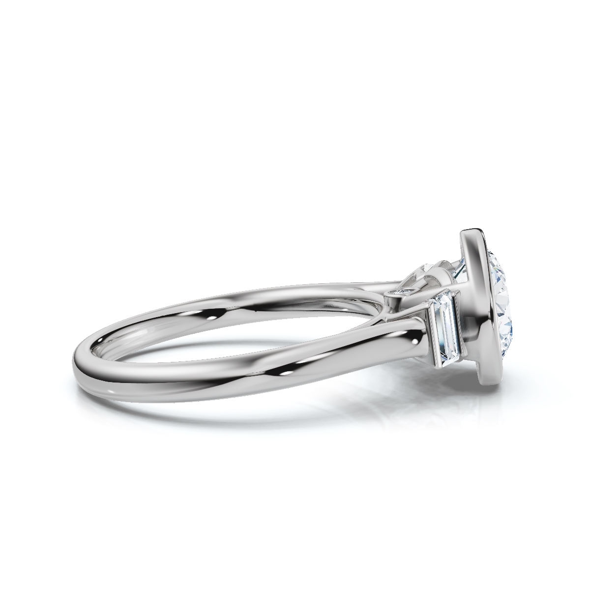 14K White Gold Niala Bezel Lab Grown Diamond Ring (1/3 ct. tw)