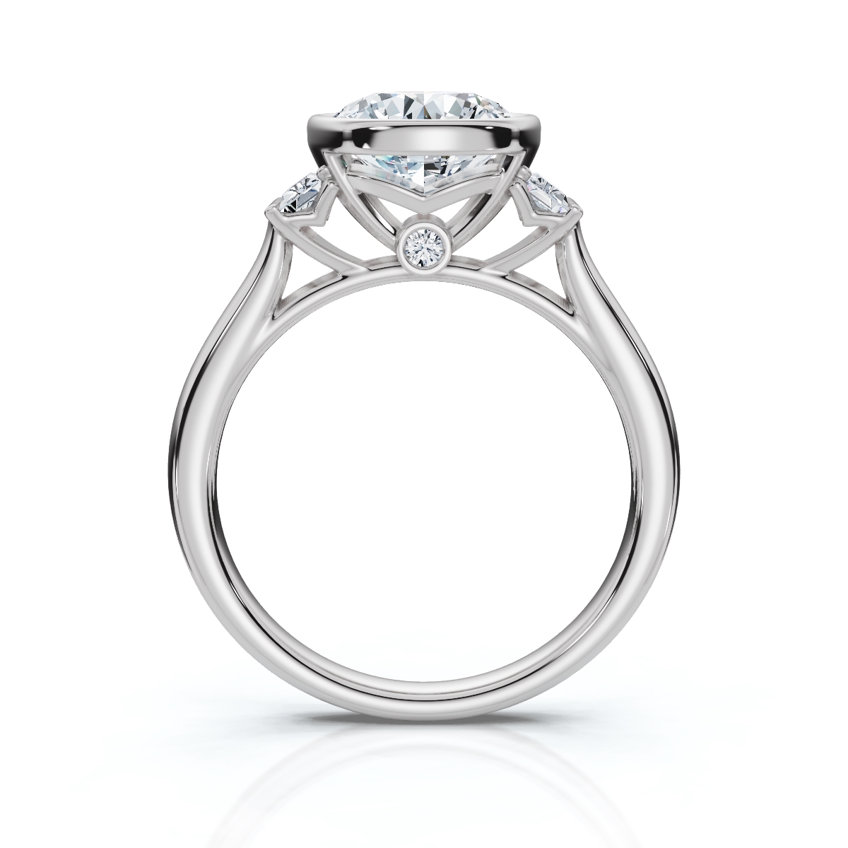 14K White Gold Niala Bezel Lab Grown Diamond Ring (1/3 ct. tw)
