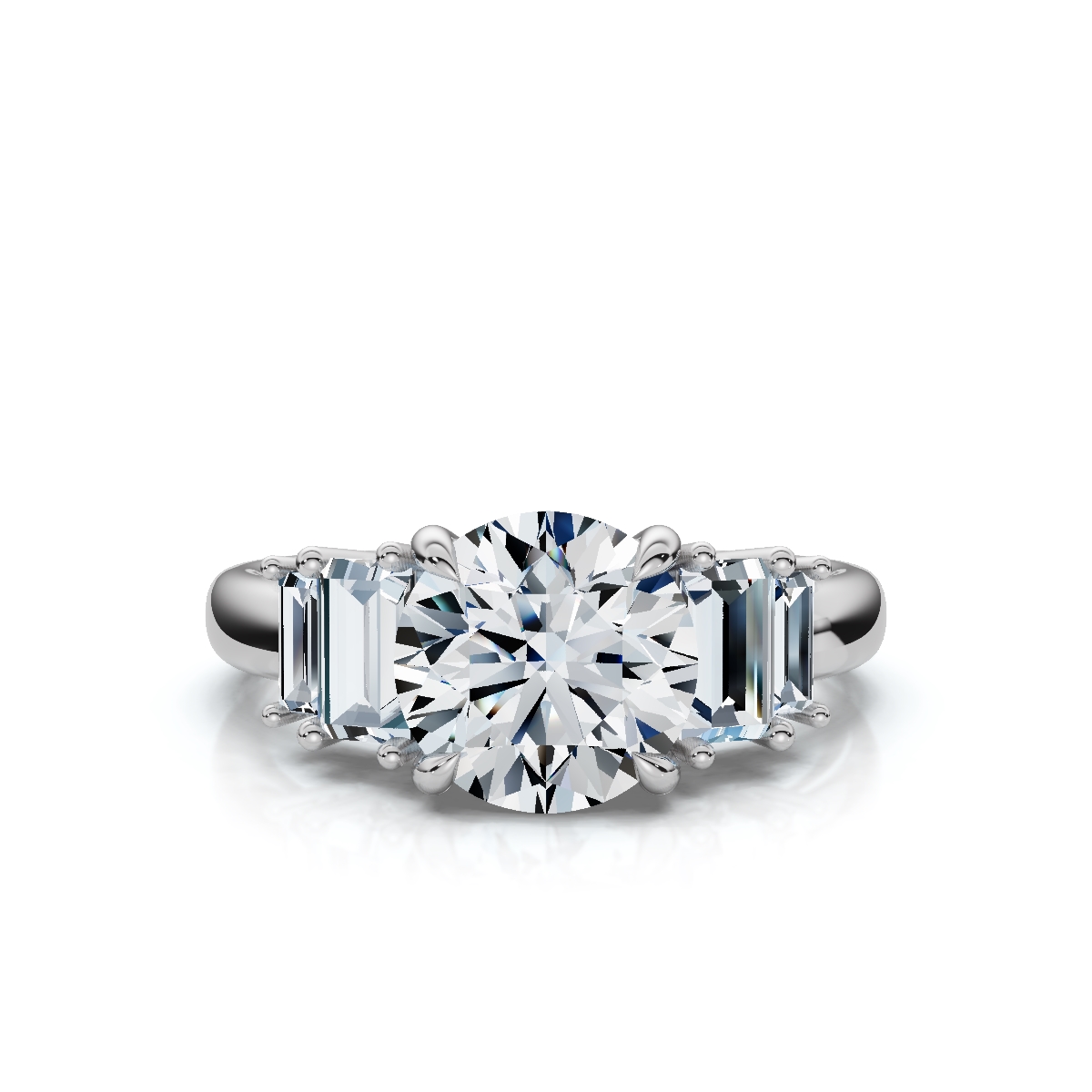 14K White Gold Mei Five Stone Lab Grown Diamond Ring (4/5 ct. tw)