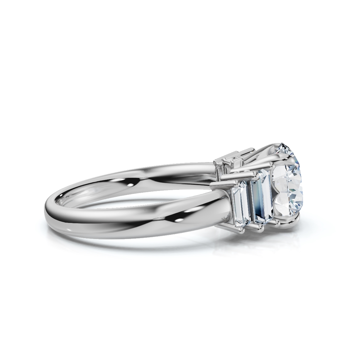 14K White Gold Mei Five Stone Lab Grown Diamond Ring (4/5 ct. tw)