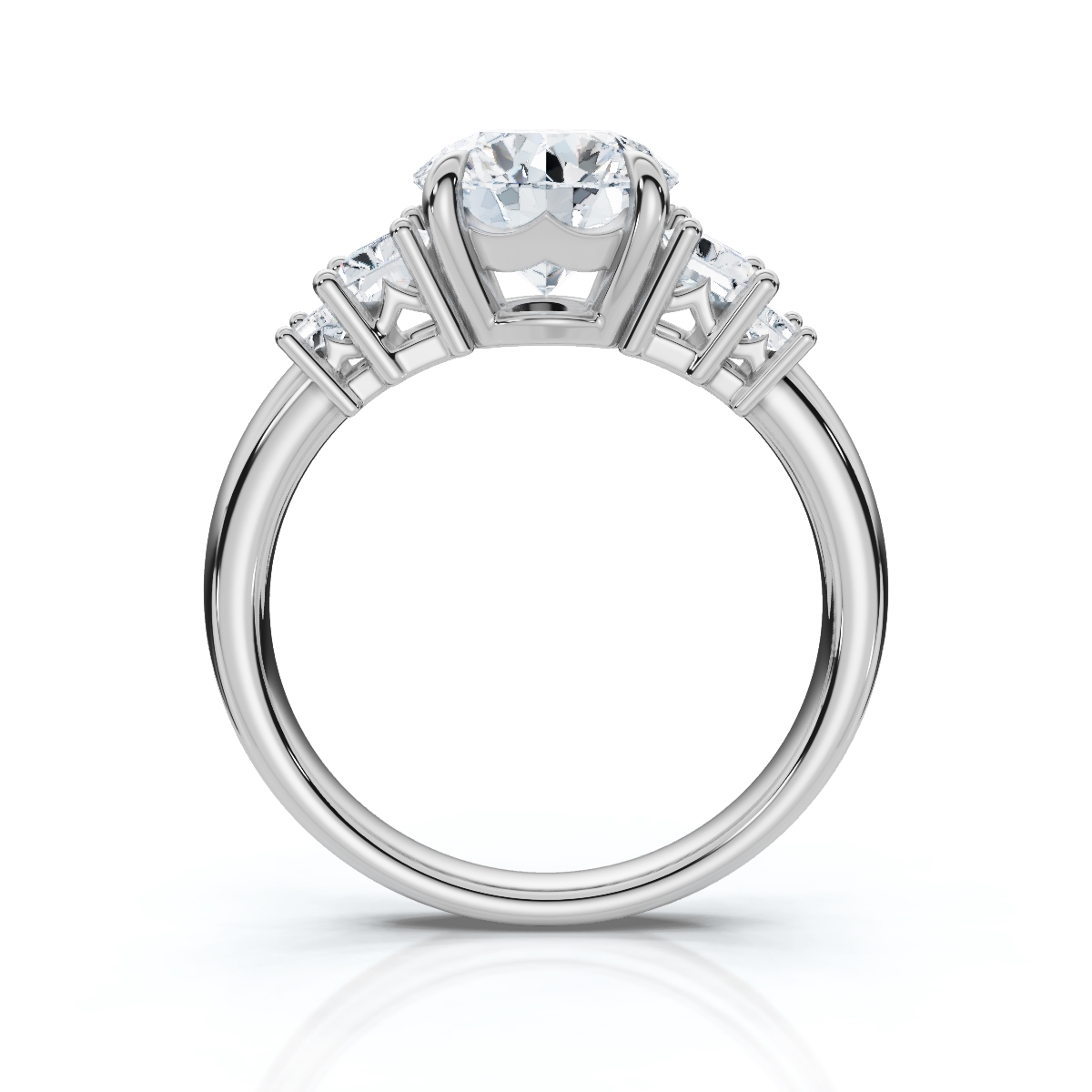 14K White Gold Mei Five Stone Lab Grown Diamond Ring (4/5 ct. tw)