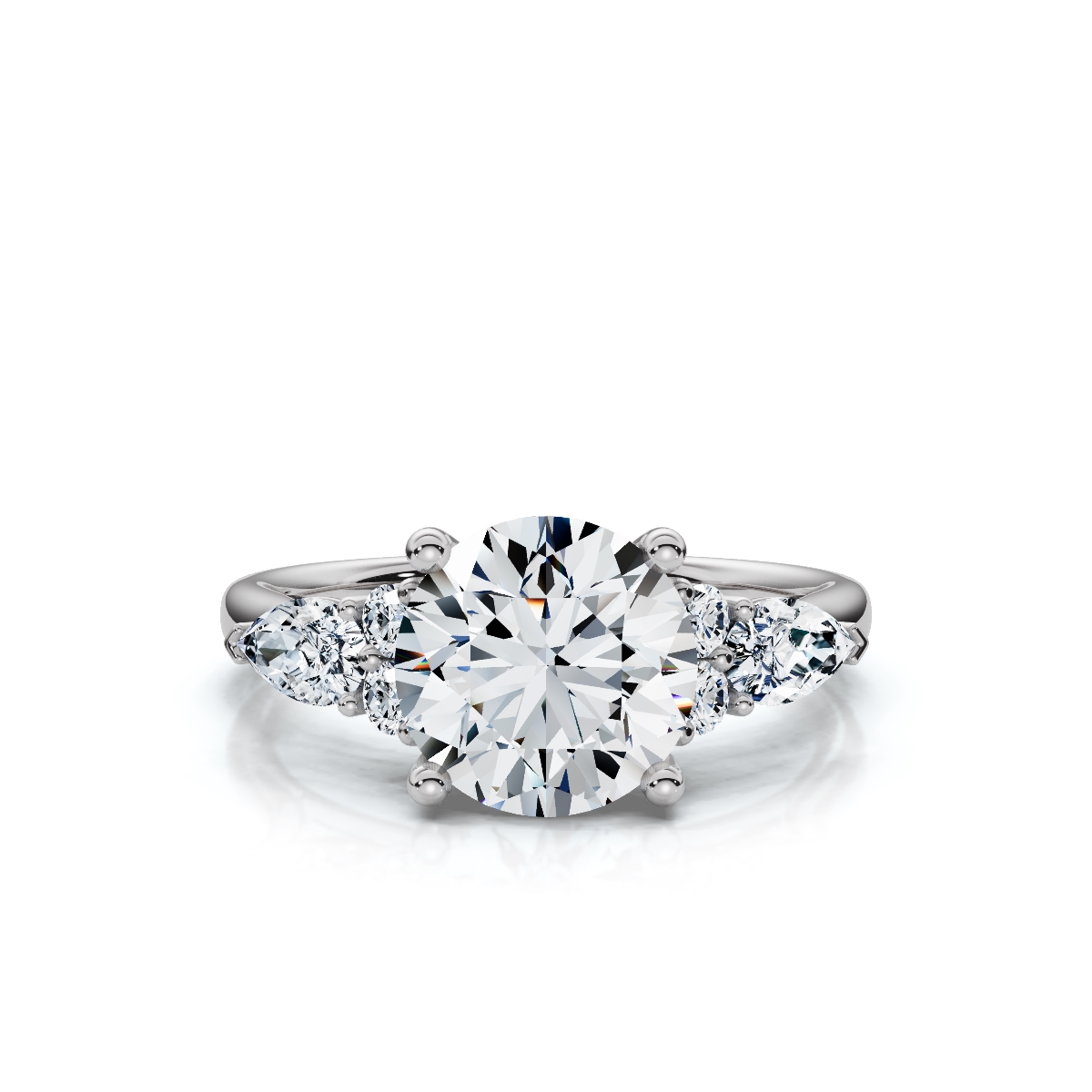 14K White Gold Athena Hidden Accents Lab Grown Diamond Ring (1/2 ct. tw)