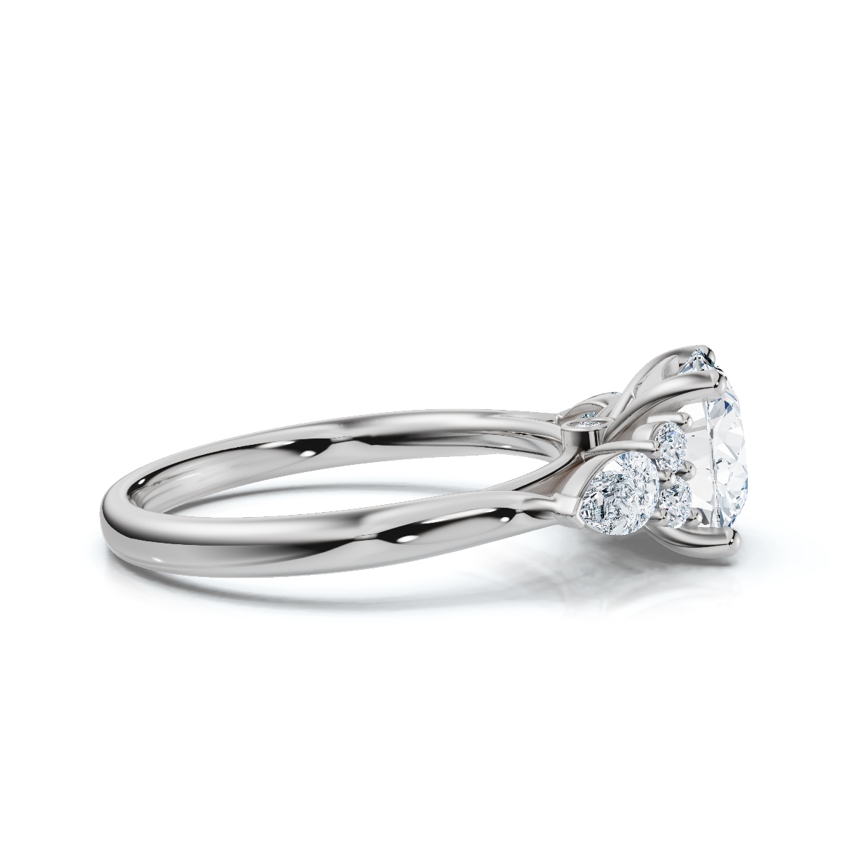 14K White Gold Athena Hidden Accents Lab Grown Diamond Ring (1/2 ct. tw)