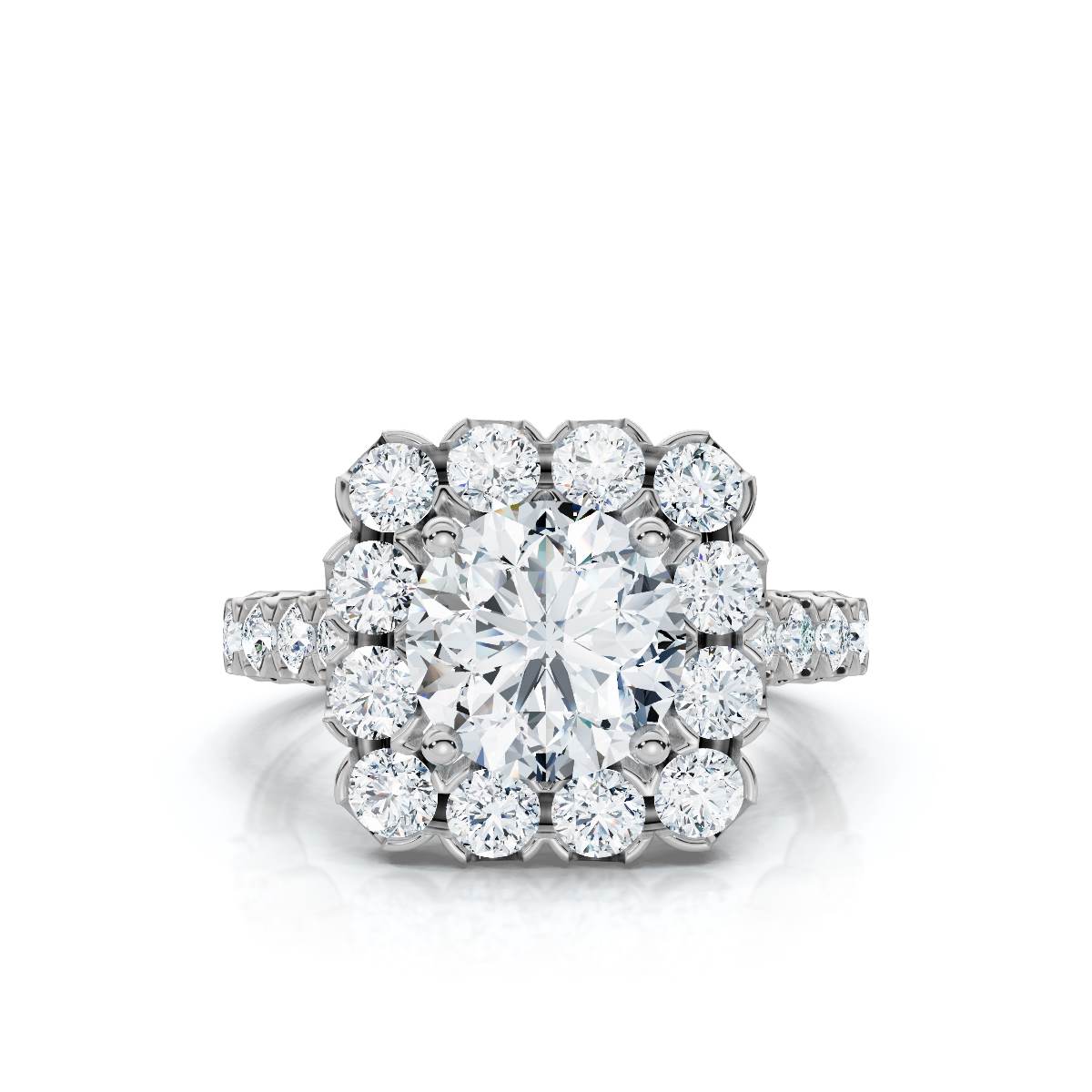 14K White Gold Ravina Halo Lab Grown Diamond Ring (1 1/20 ct. tw)