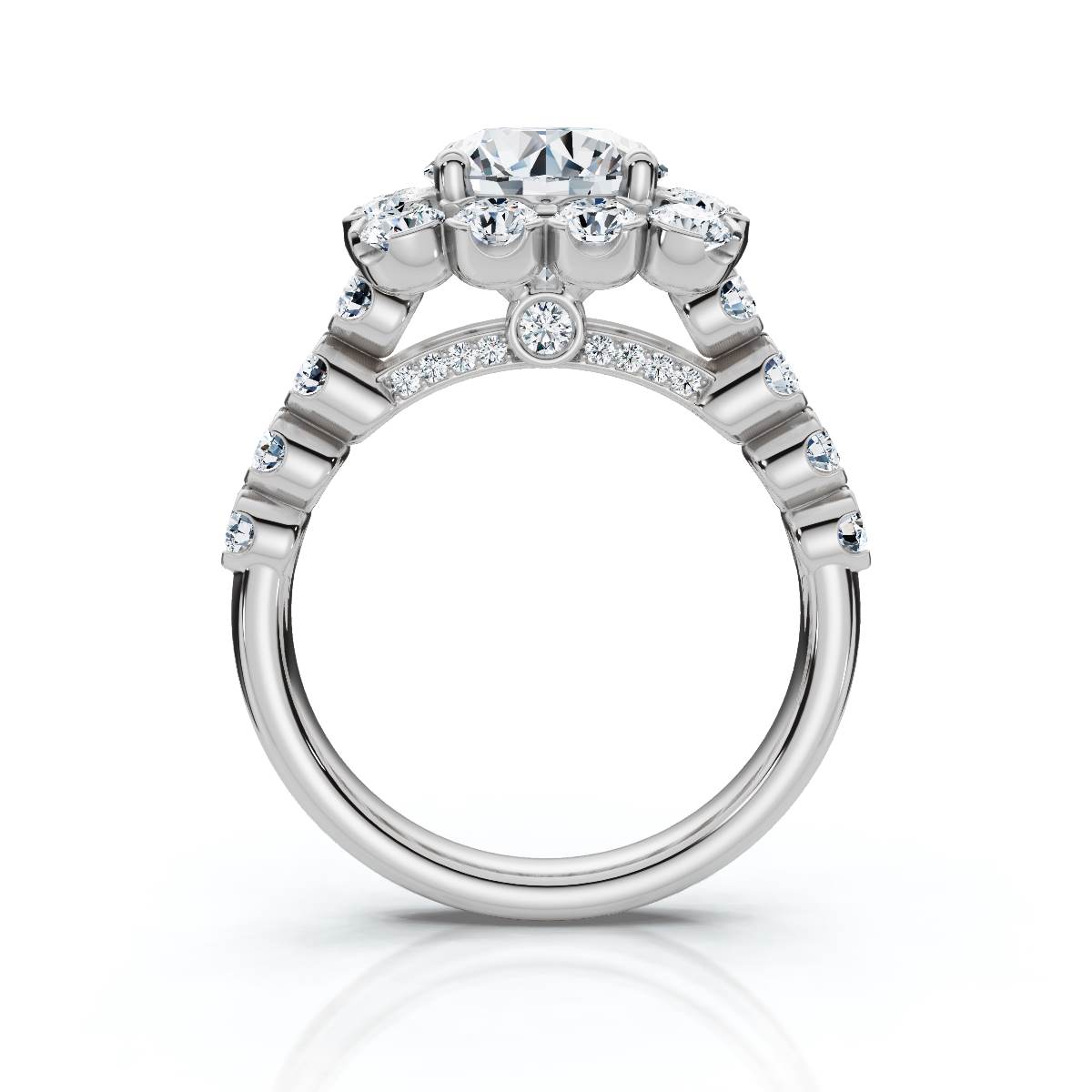 14K White Gold Ravina Halo Lab Grown Diamond Ring (1 1/20 ct. tw)