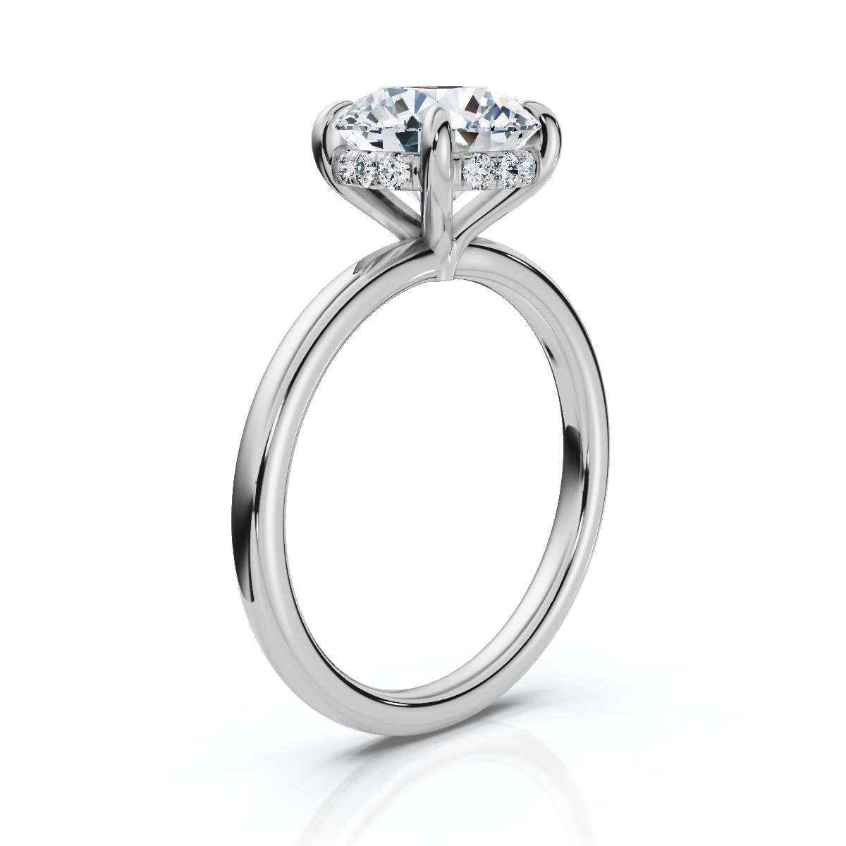 14K White Gold Dila Lab Grown Diamond Ring (1/20 ct. tw)