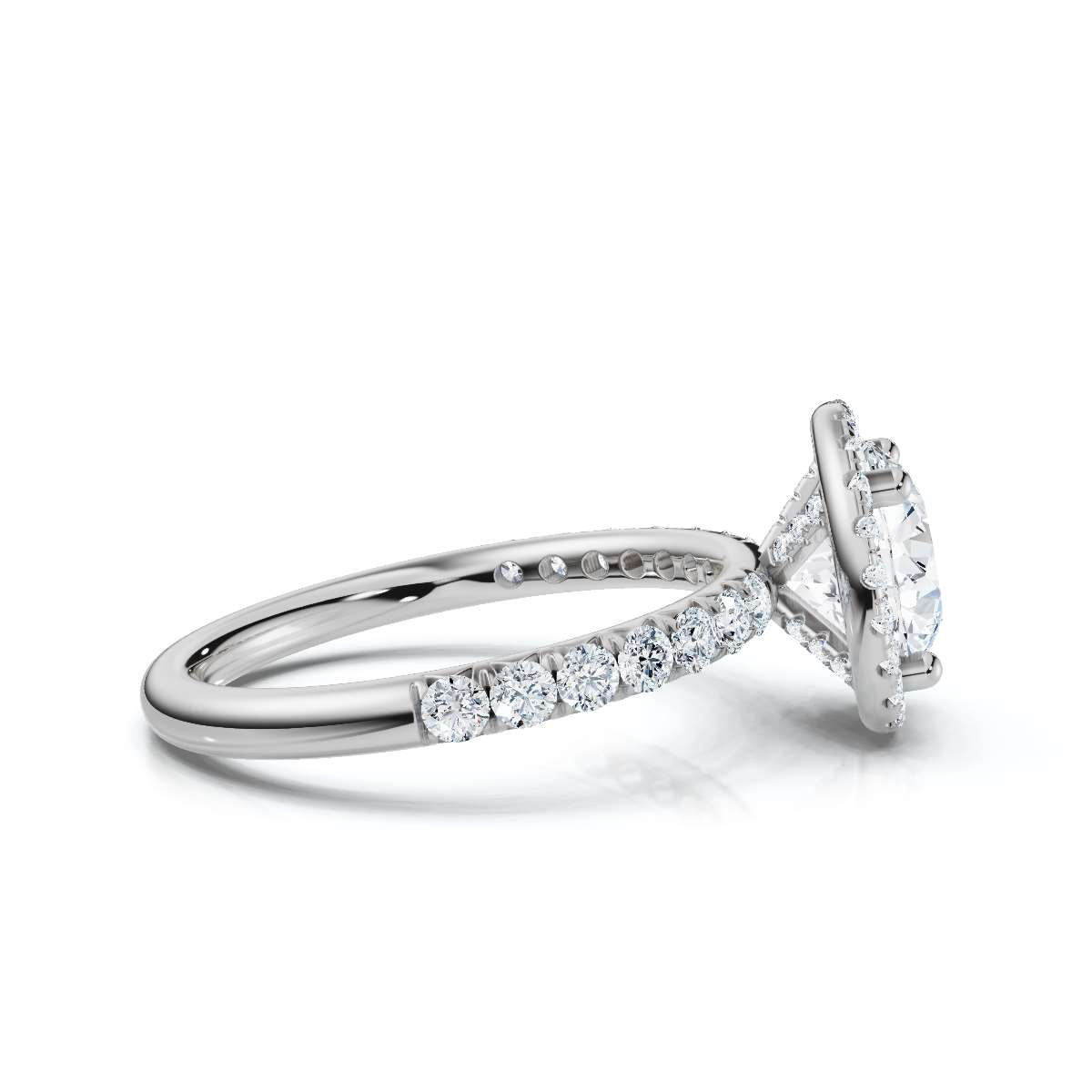 14K White Gold Kendi Lab Grown Diamond Ring (1/2 ct. tw)