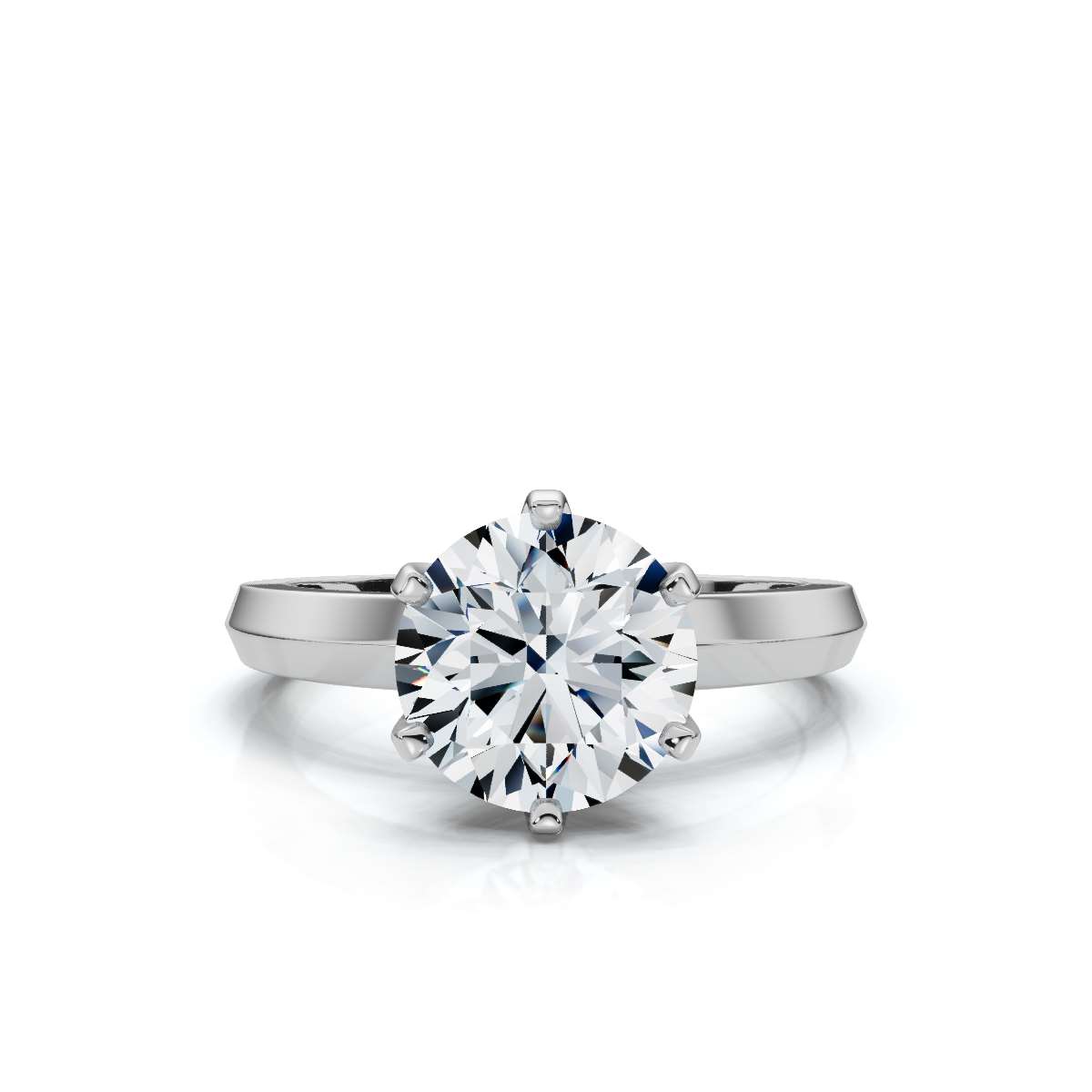 14K White Gold Lirael Solitaire Engagement Ring 